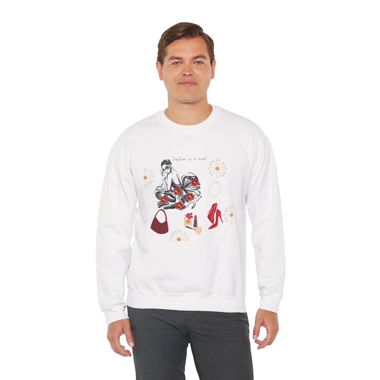 Fashion Illustration Sweatshirt - Modern Woman Style