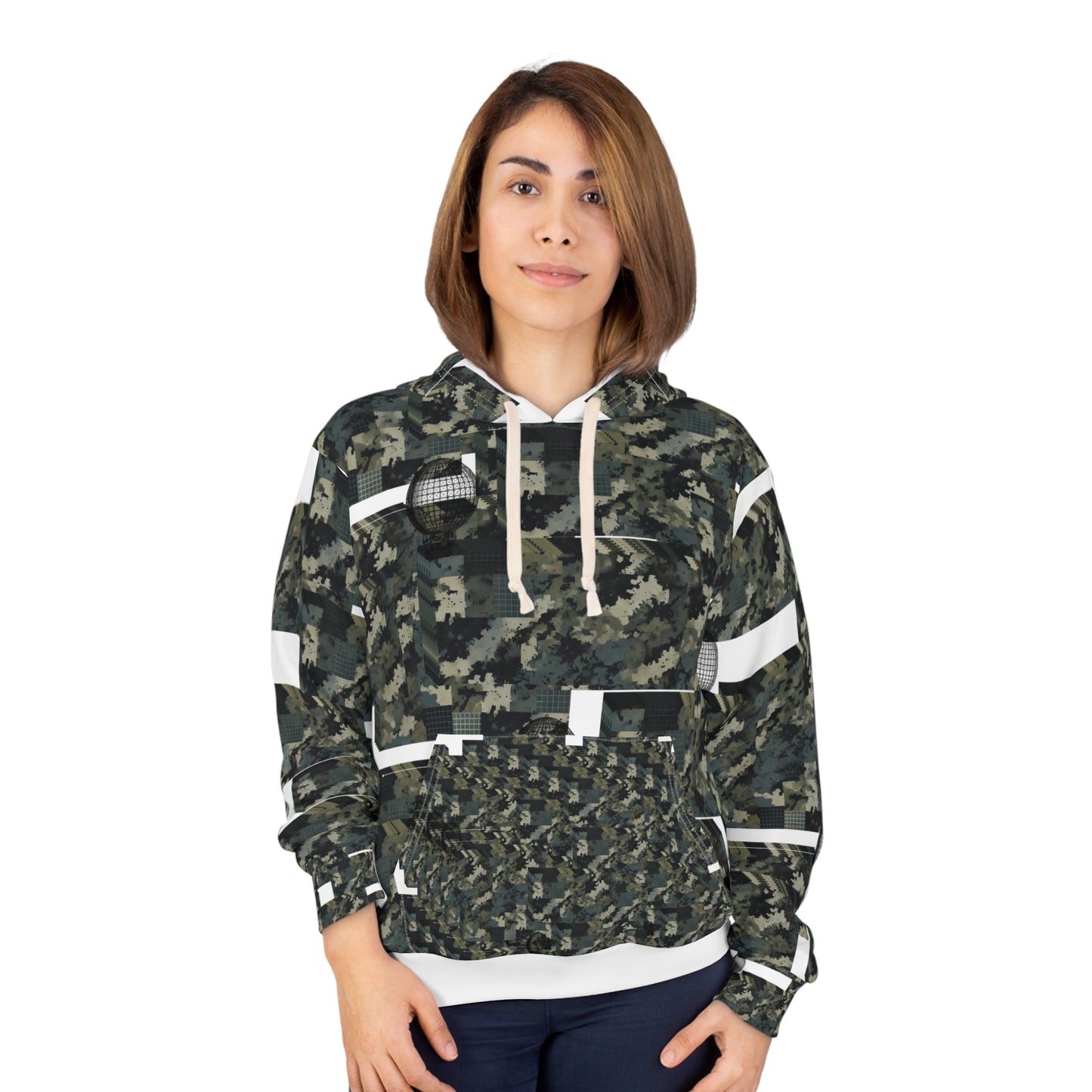 Camo Pattern Unisex Pullover Hoodie, Casual Wear, Street Style, Outdoor Adventure, Gift for Him/Her, Cozy Comfort