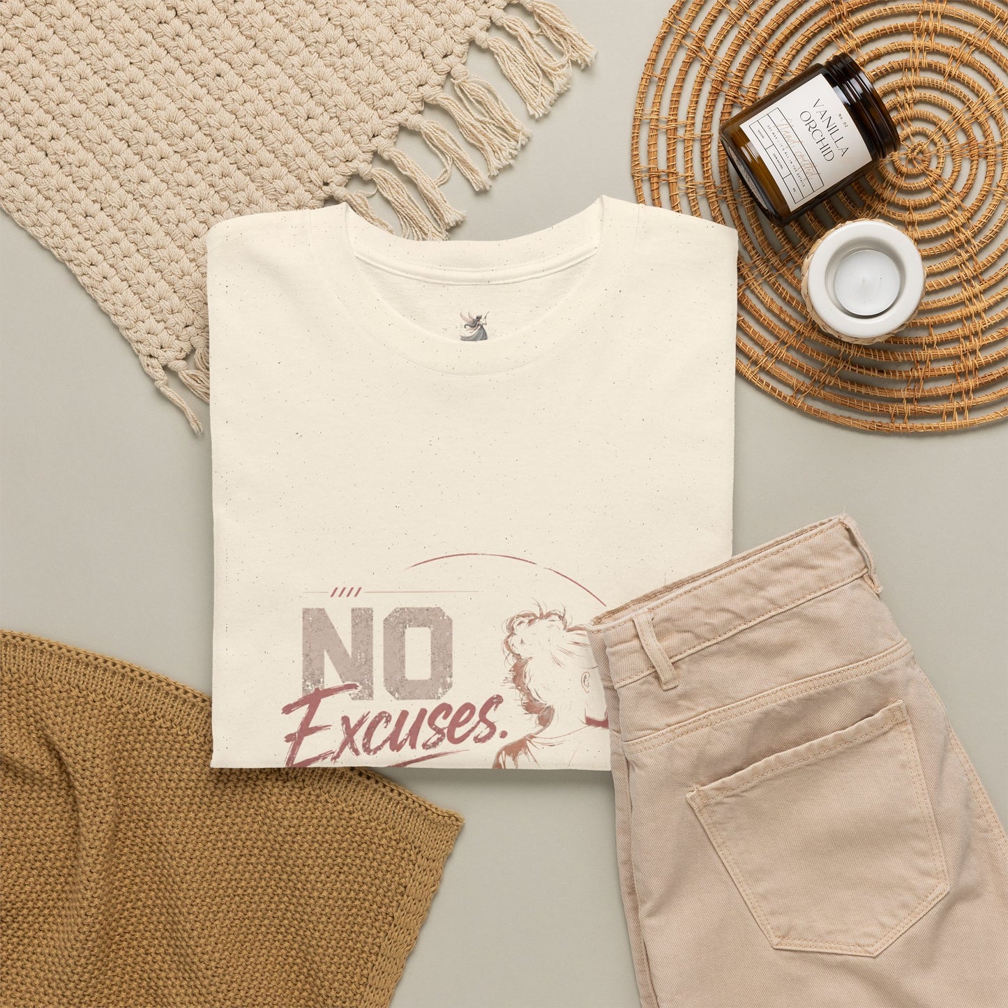 No Excuses No Regrets Tee | Motivational Graphic T-Shirt | Silhouette Design