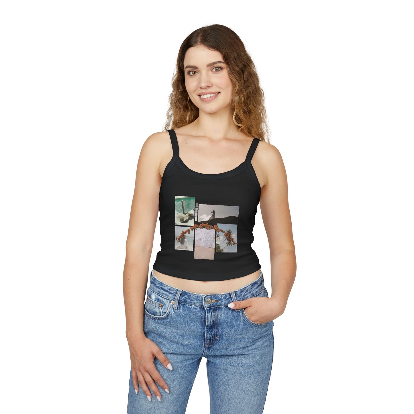 Chic Women's Spaghetti Strap Tank Top, Summer Essential, Vacation Wear, Beach Party, Casual Outfit, Stylish Layering Top