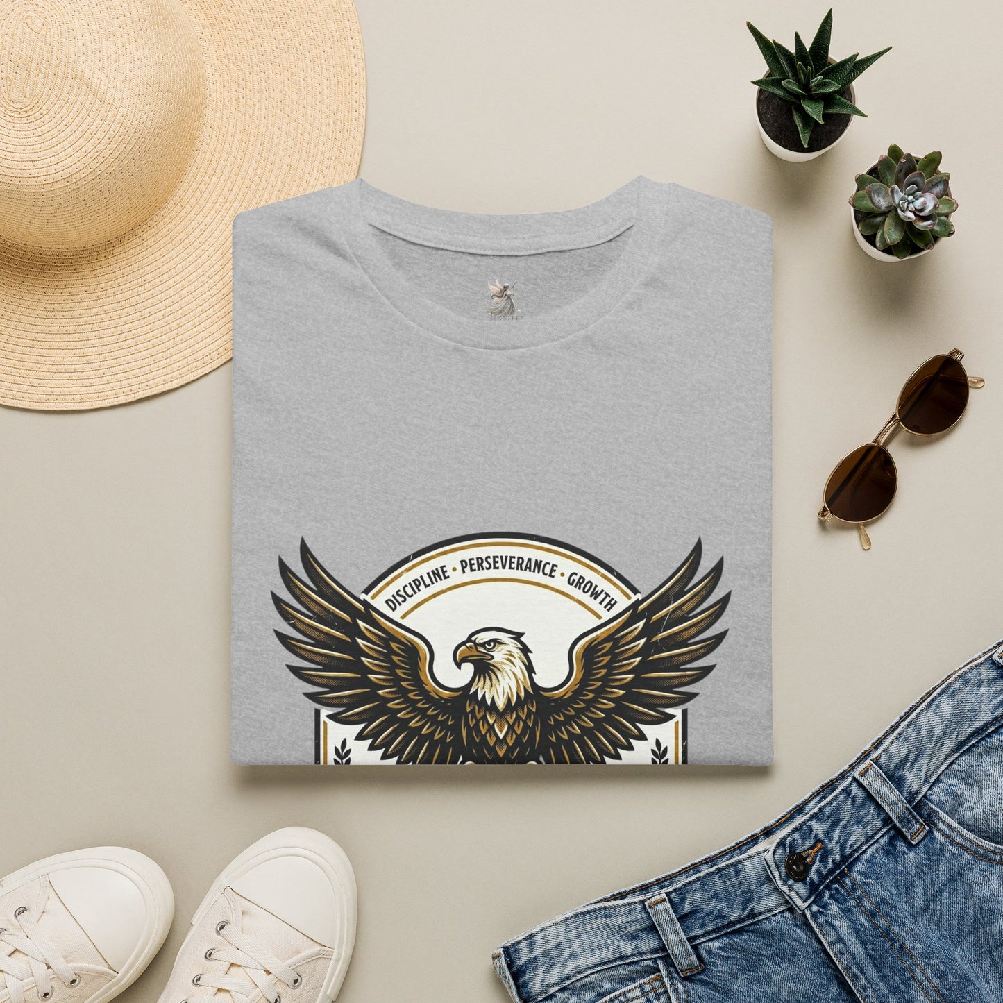 Eagle Emblem Earn It Every Day T-Shirt | Wisdom, Discipline, Perseverance
