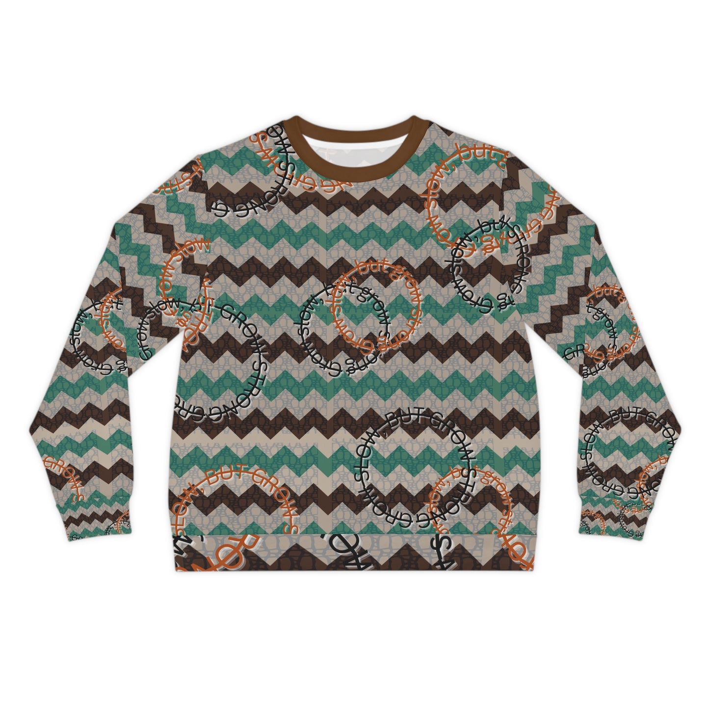 Cozy Patterned Lightweight Sweatshirt, Casual Layering Top, Unique Gift for Her, Fall Fashion, Bohemian Vibe