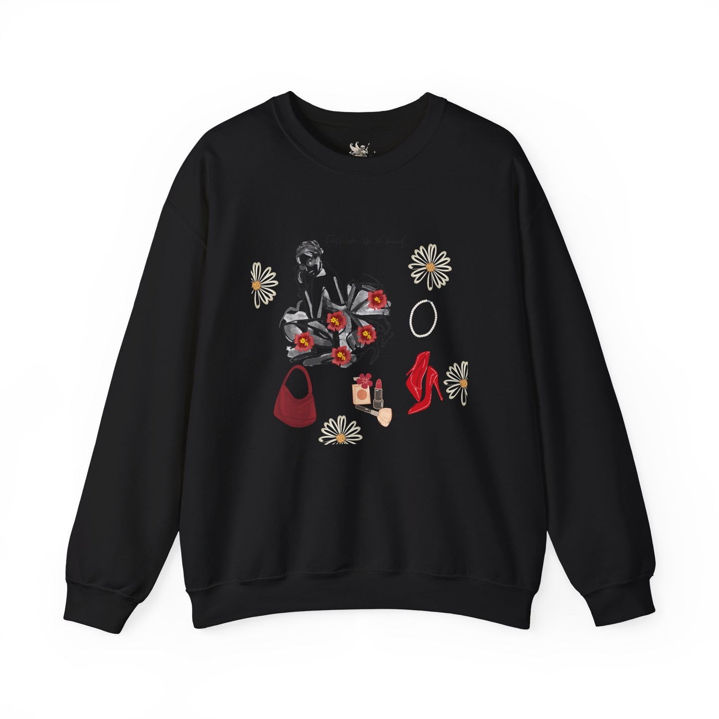 Fashion Illustration Sweatshirt - Modern Woman Style