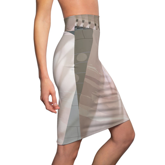 Chic Women's Pencil Skirt - Stylish AOP Design, Office Wear, Casual Outing, Evening Events, Fashion Statement
