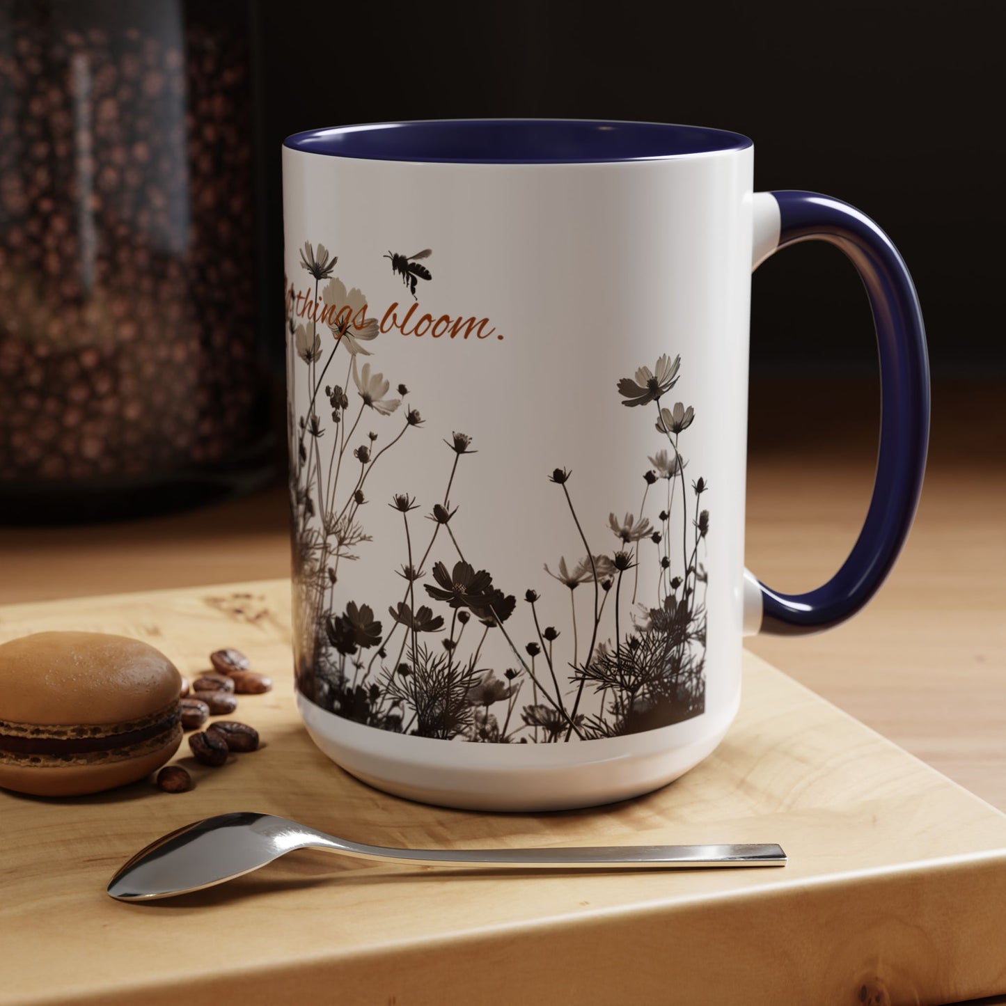 Floral Accent Coffee Mug