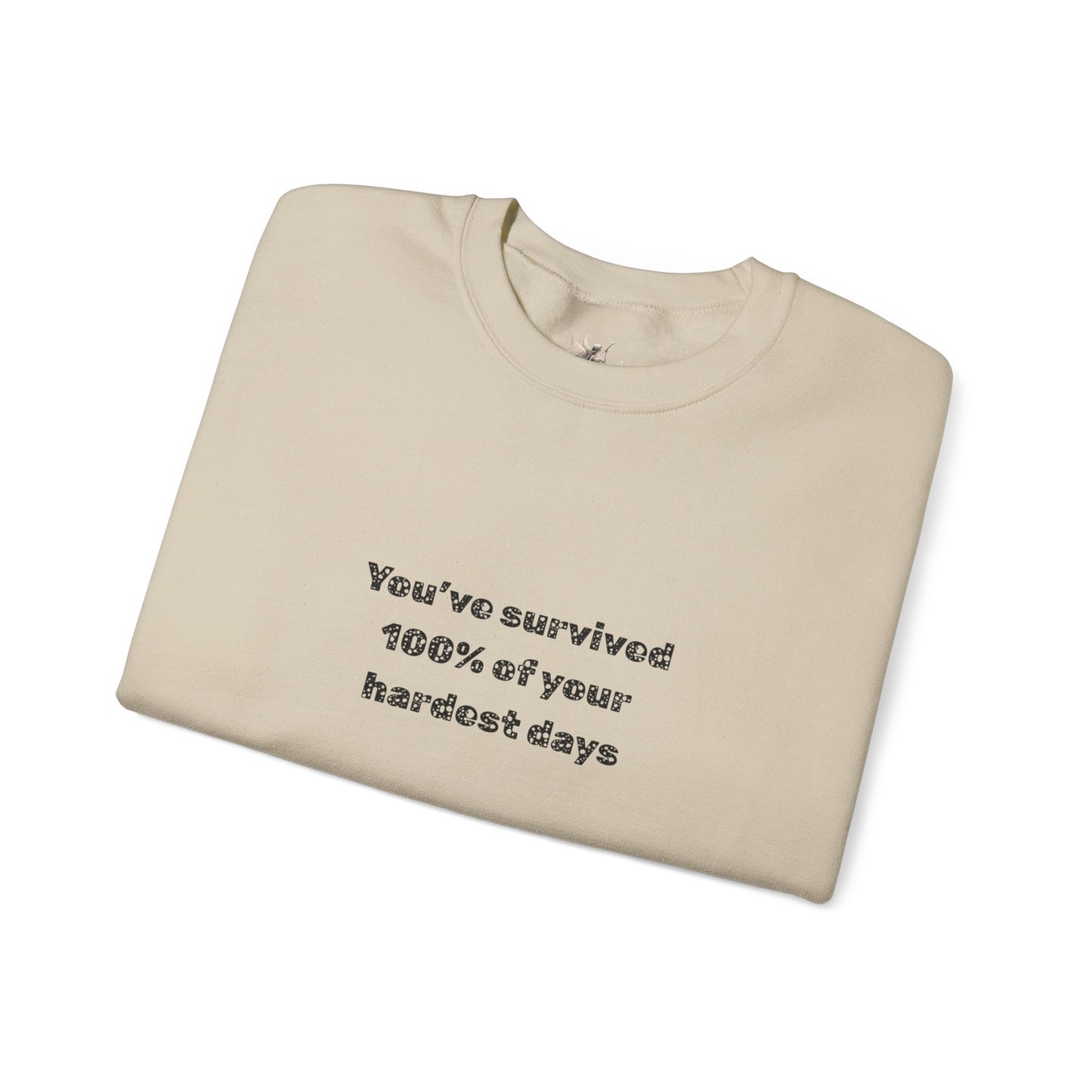 Minimalist Chest Quote Sweatshirt | Subtle Typographic Design
