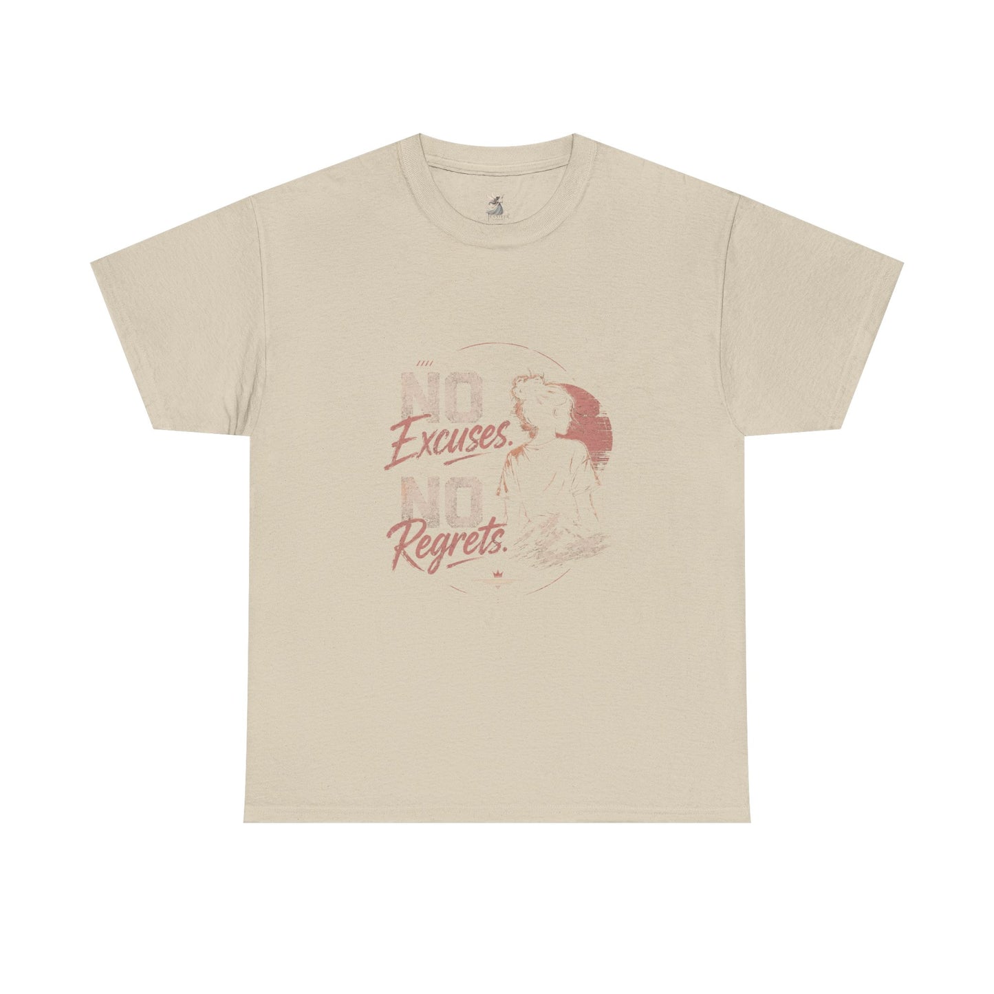 No Excuses No Regrets Tee | Motivational Graphic T-Shirt | Silhouette Design