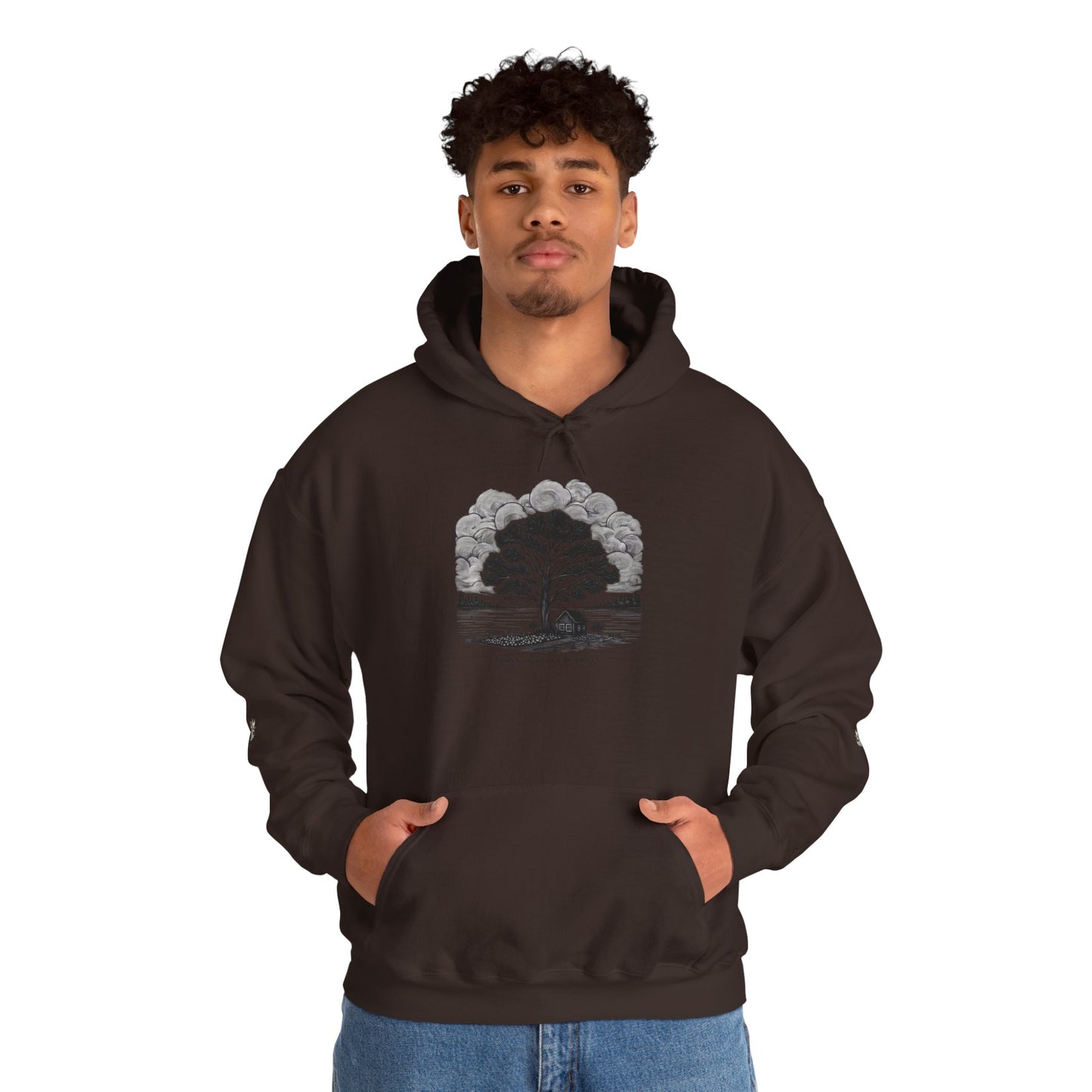 Nature-Inspired Hooded Sweatshirt | Ideal for Nature Lovers, Cozy Fall Wear, Gifts for Friends, Eco-Friendly Fashion