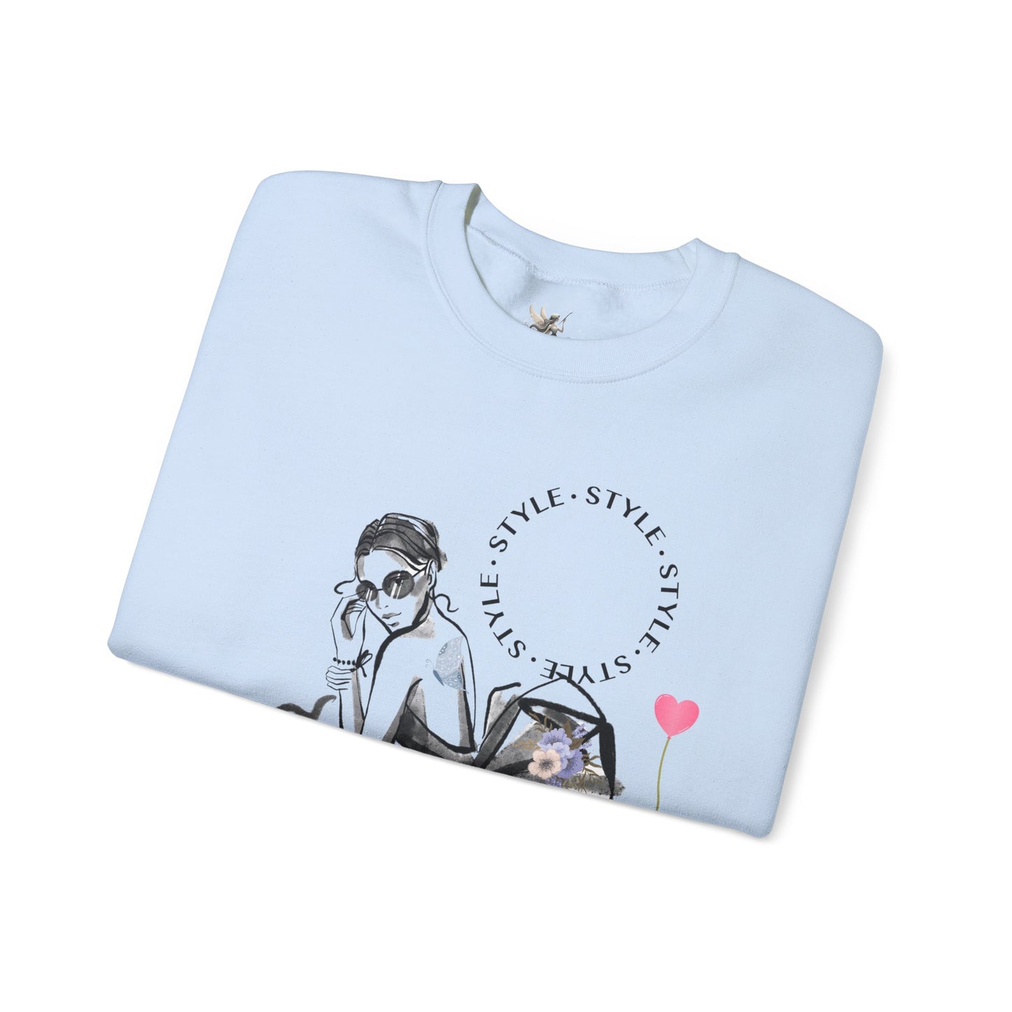 Chic Fashionista Crewneck Sweatshirt, Cozy Gift for Her, Perfect for Fashion Lovers, Trendy Sweatshirt, Stylish Casual Wear