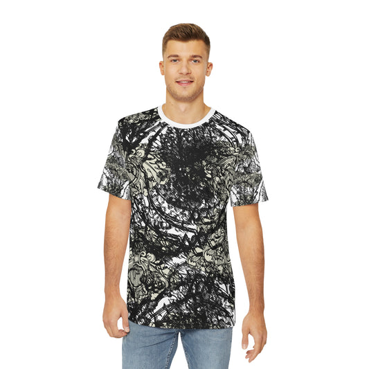 Men's Abstract Landscape Tee, Unisex Graphic Shirt, Casual Wear, Street Style, Nature Lover Gift, Festival Outfit