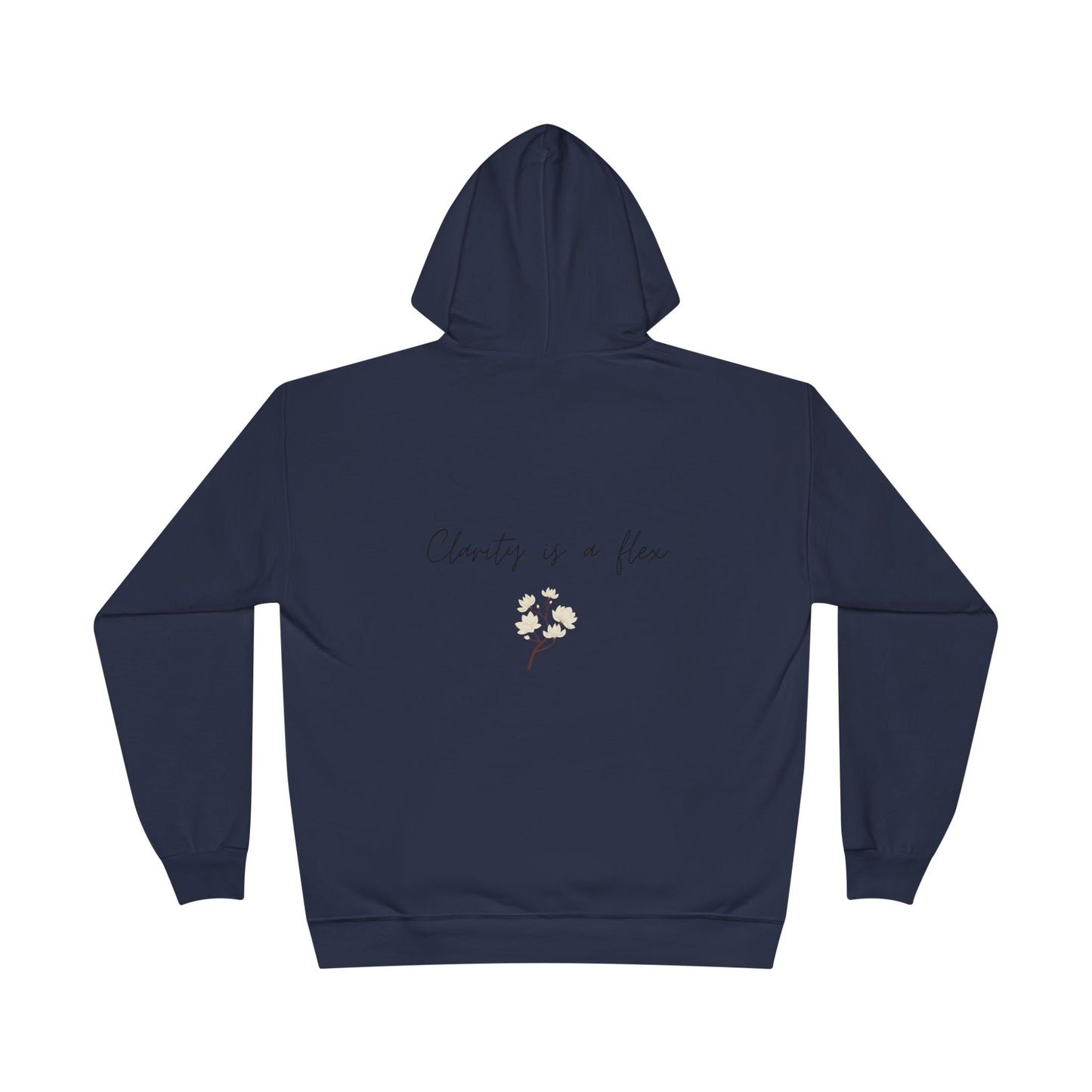 Charity Is a Flower Hoodie — Minimal Floral Charity Quote Pullover