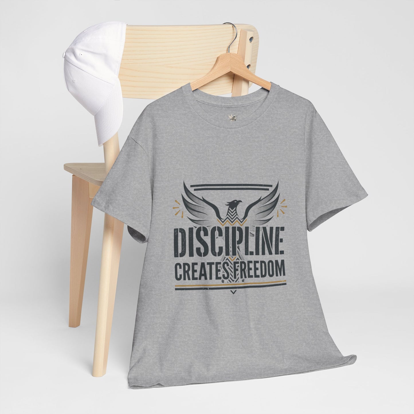 Discipline Creates Freedom T-Shirt — Motivational Eagle Fitness Tee