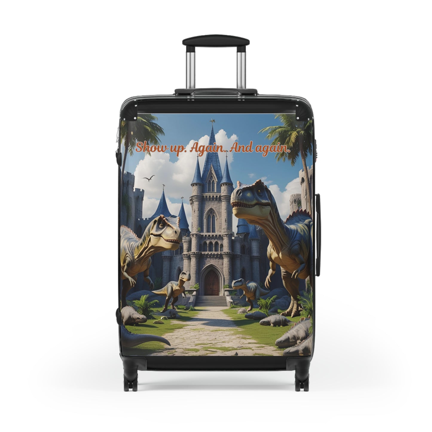 Whimsical Dinosaur Suitcase - Adventure Travel Bag, Kids Luggage, Unique Travel Accessory, Fun Gift, Family Vacations