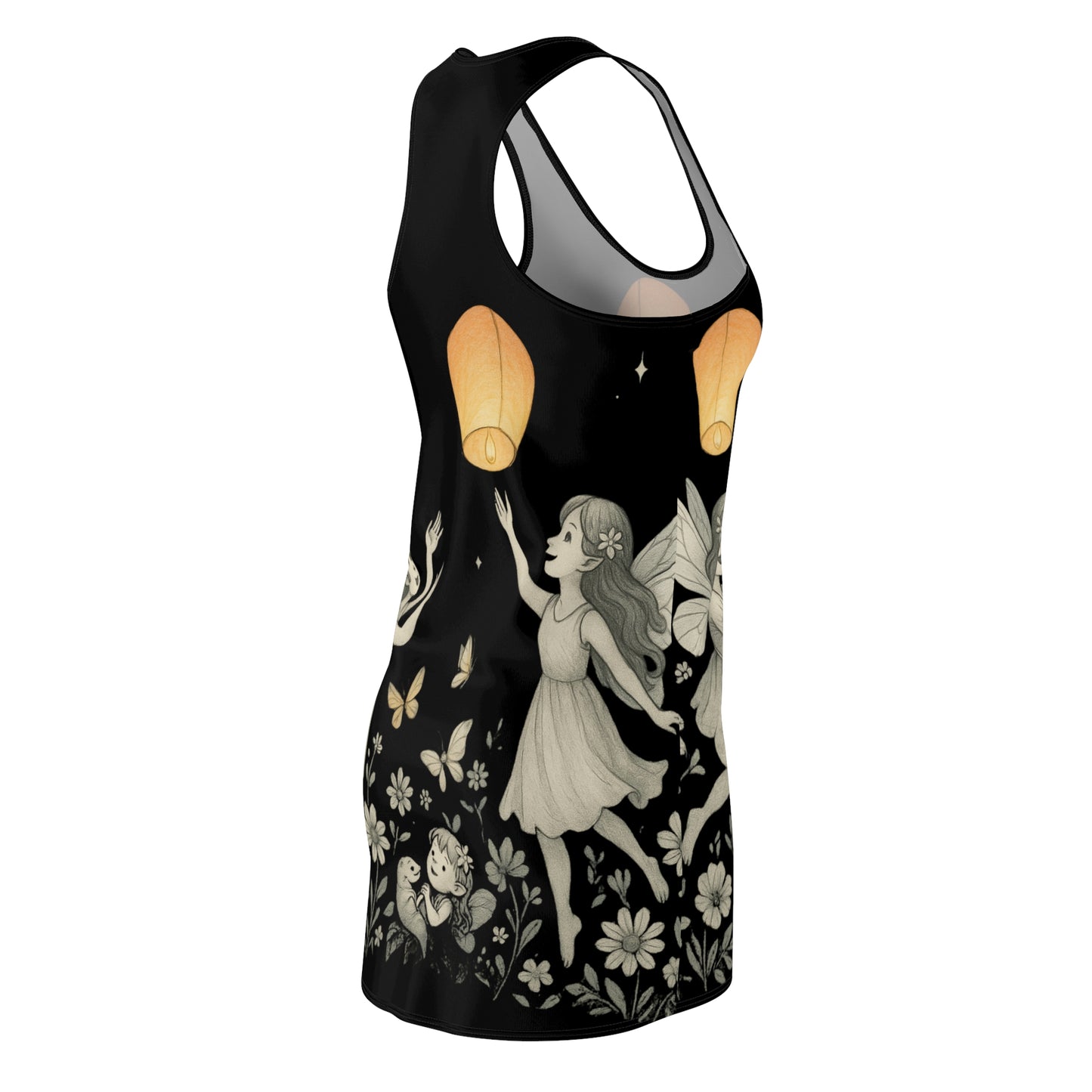 Whimsical Fairy Racerback Dress, Bohemian Style Dress, Summer Fashion, Outdoor Events, Enchanting Gift for Her