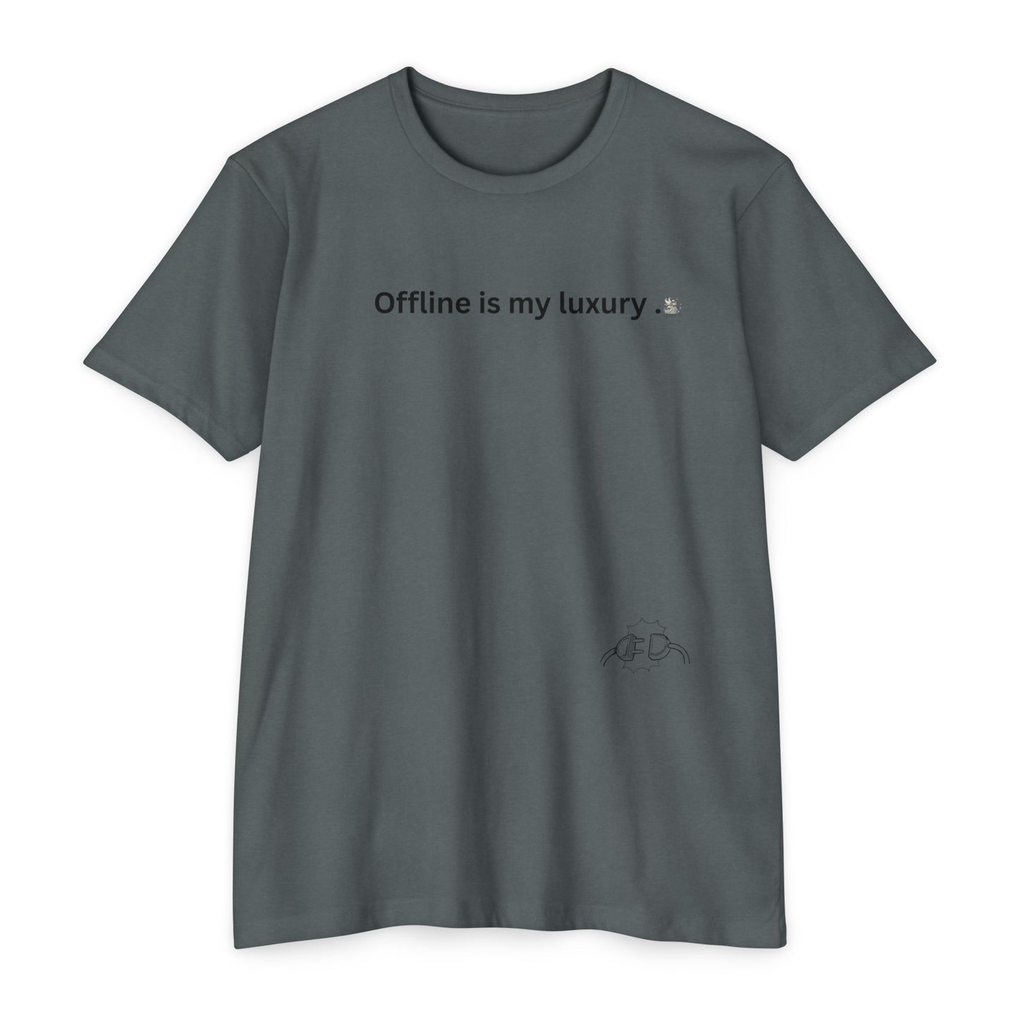 Unisex Relaxed Fit T-Shirt - "Offline is my luxury" - Casual Wear, Gift for Nature Lovers, Mindfulness Apparel, Vintage Style Tee, [...]