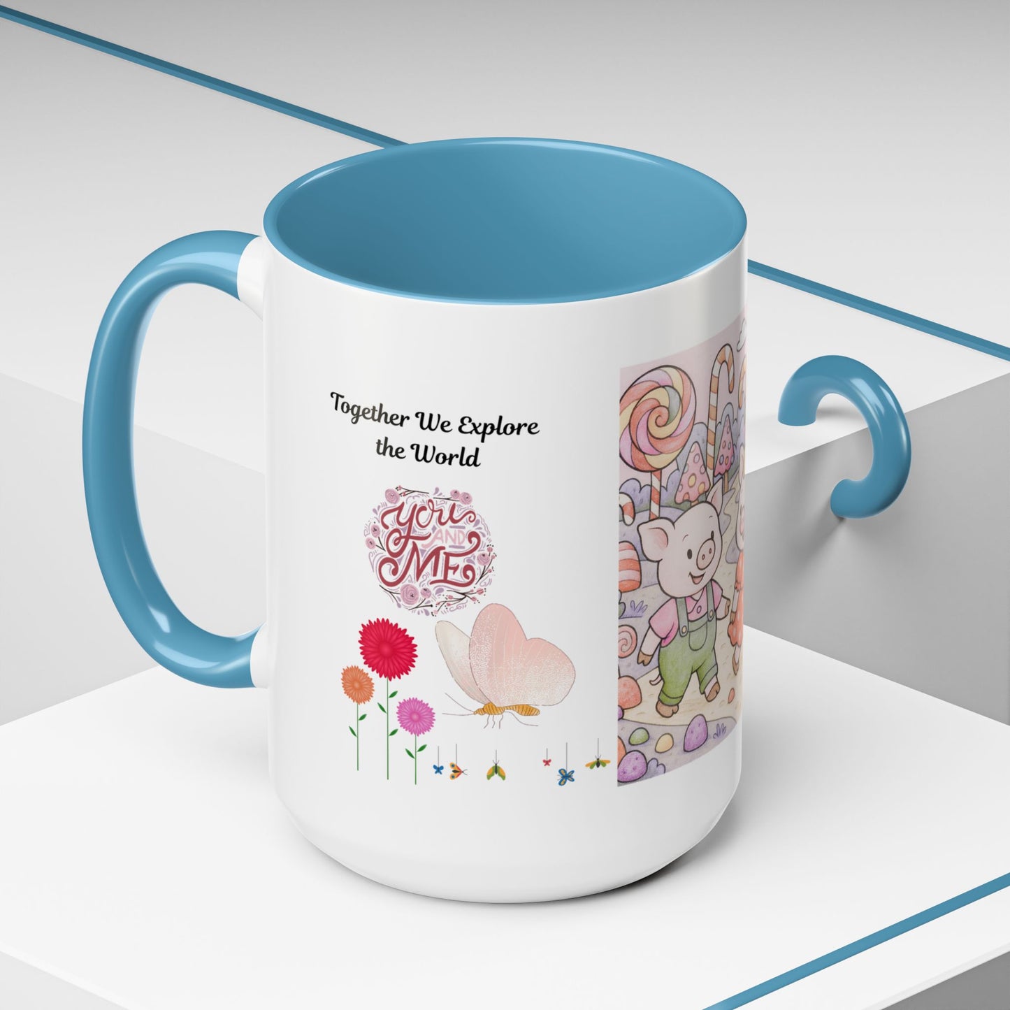 Cute Illustrative Coffee Mug for Kids, Whimsical Pig Design, Perfect Gift for Birthdays, Holidays, Tea Lovers, Home Decor