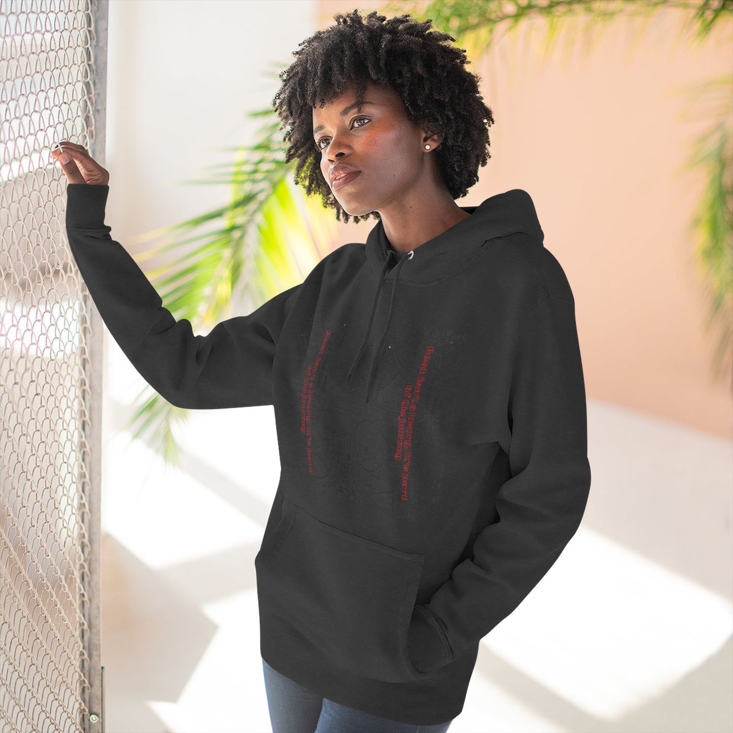 Cozy Three-Panel Fleece Hoodie, Comfortable Sweatshirt for Casual Outings, Perfect Gift for Fall, Winter, Friends, Family