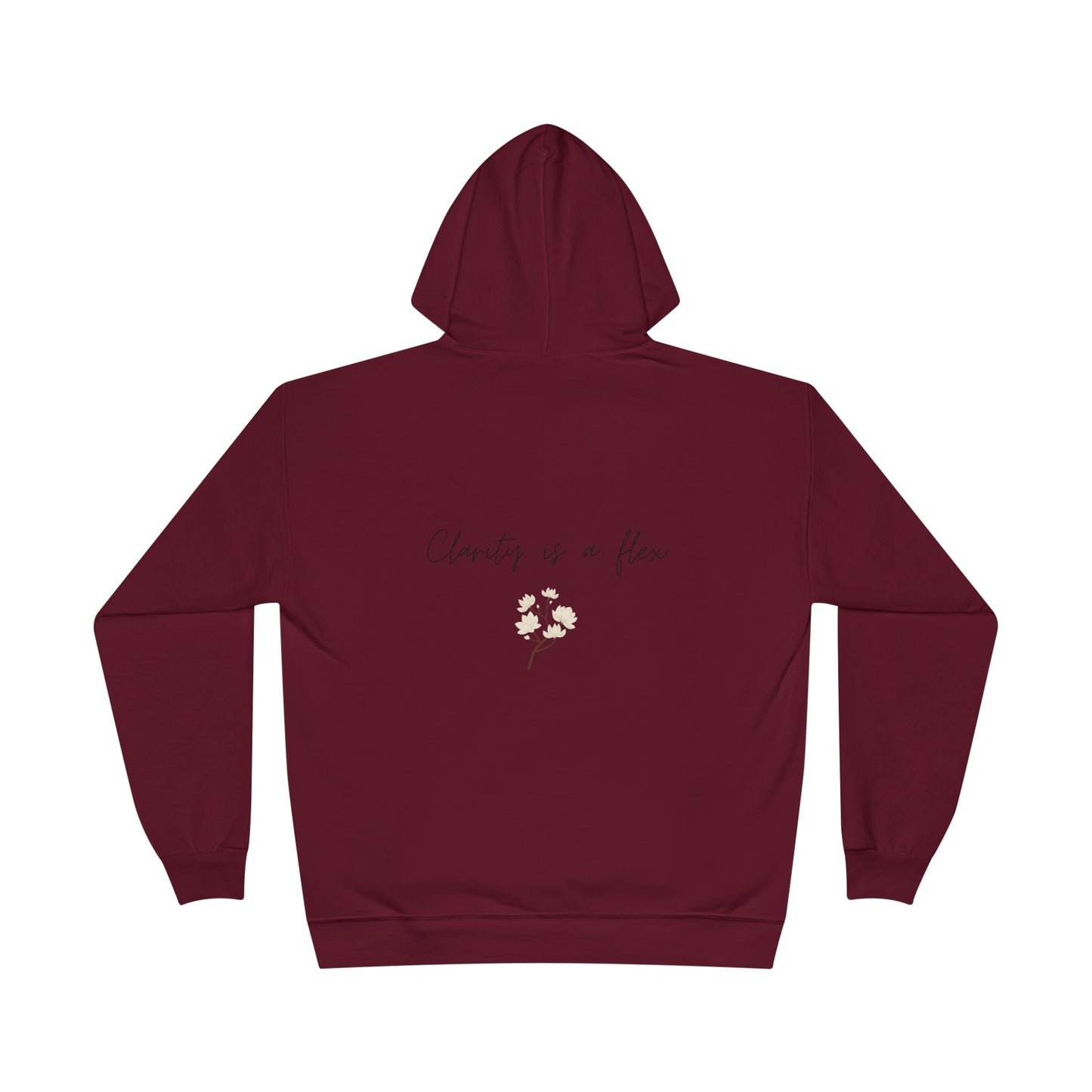 Charity Is a Flower Hoodie — Minimal Floral Charity Quote Pullover