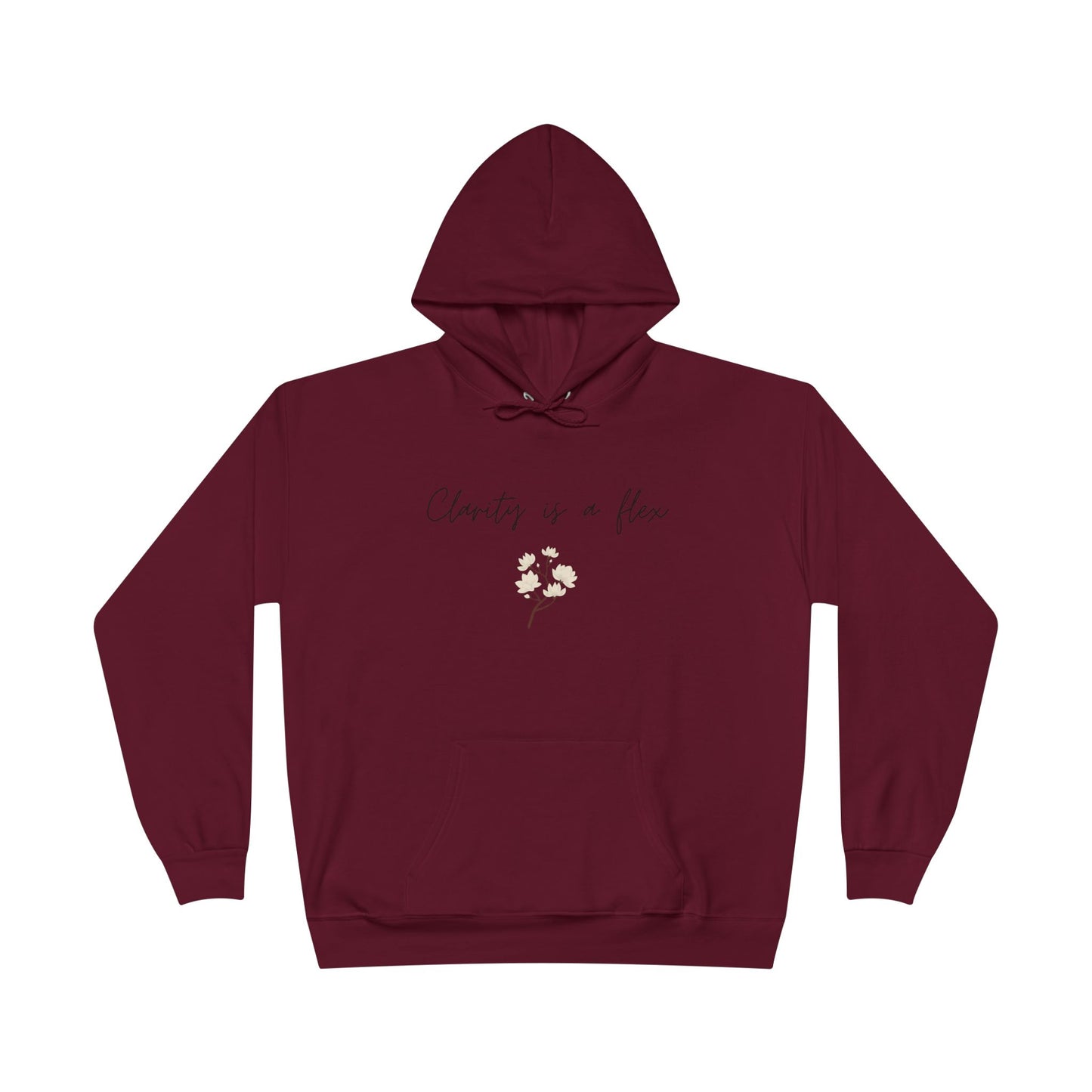 Charity Is a Flower Hoodie — Minimal Floral Charity Quote Pullover