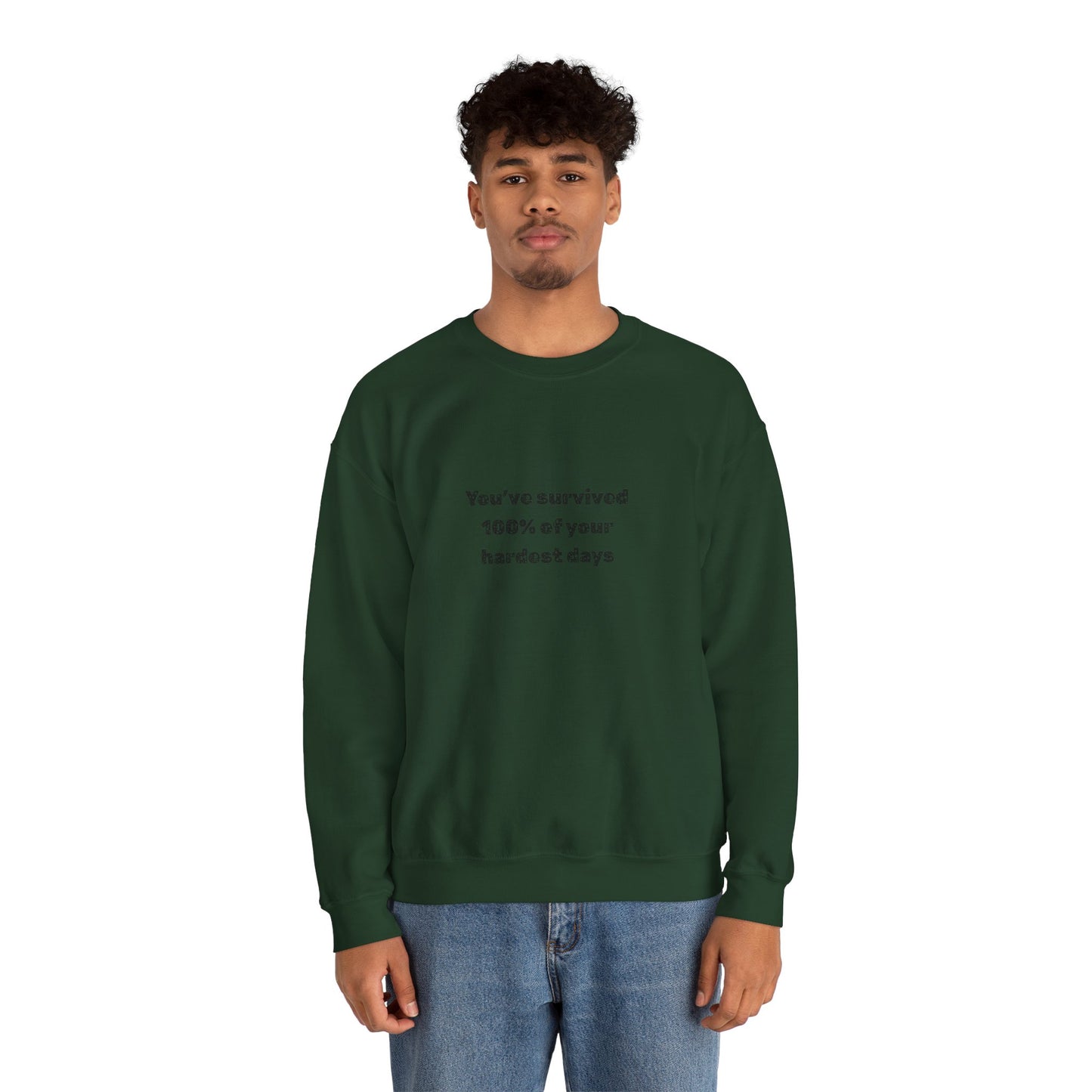 Minimalist Chest Quote Sweatshirt | Subtle Typographic Design