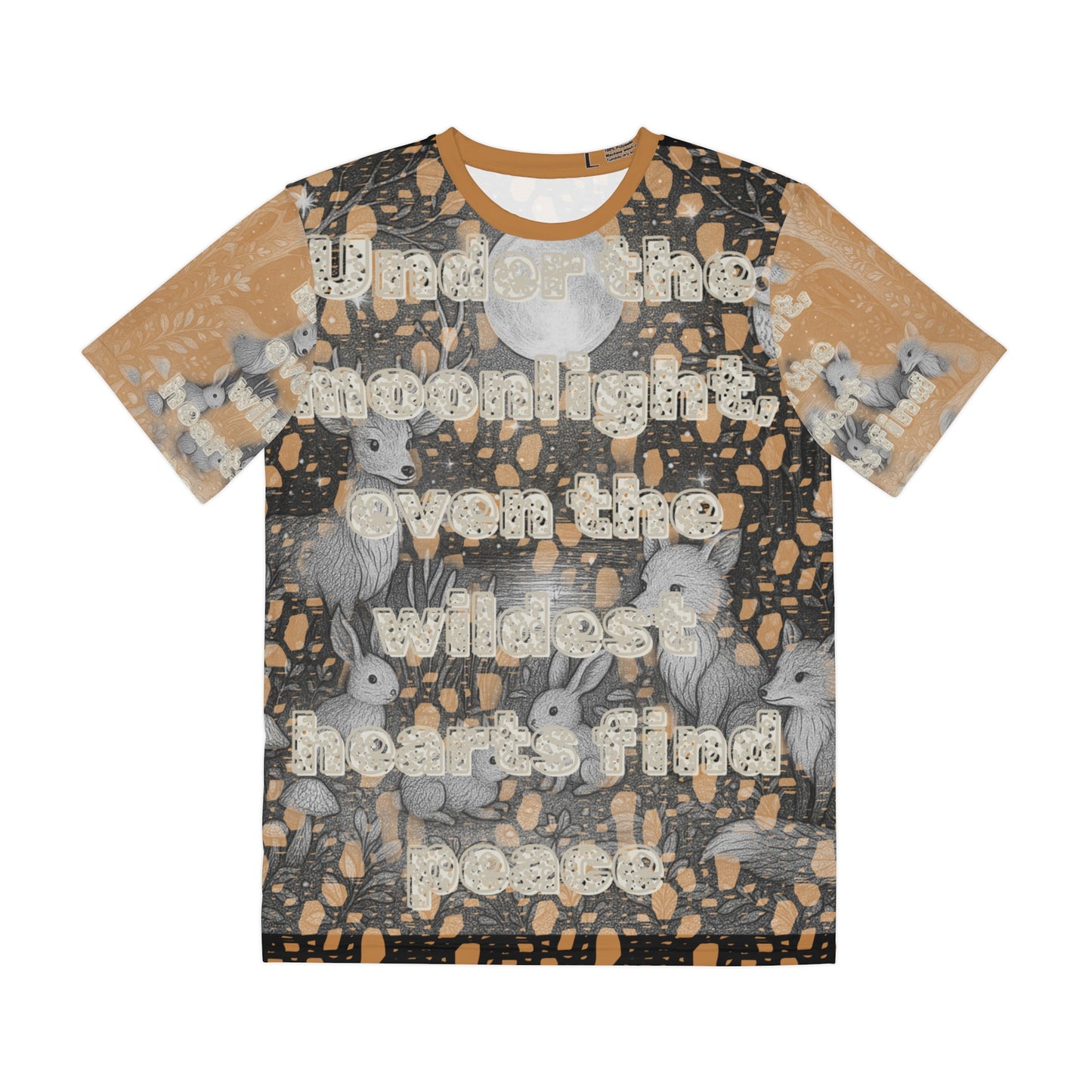 Moonlit Woodland Men's Tee, Nature-Themed Shirt, Peaceful Graphic Tee, Perfect for Outdoor Lovers, Unique Gift for Animal Enthusiasts