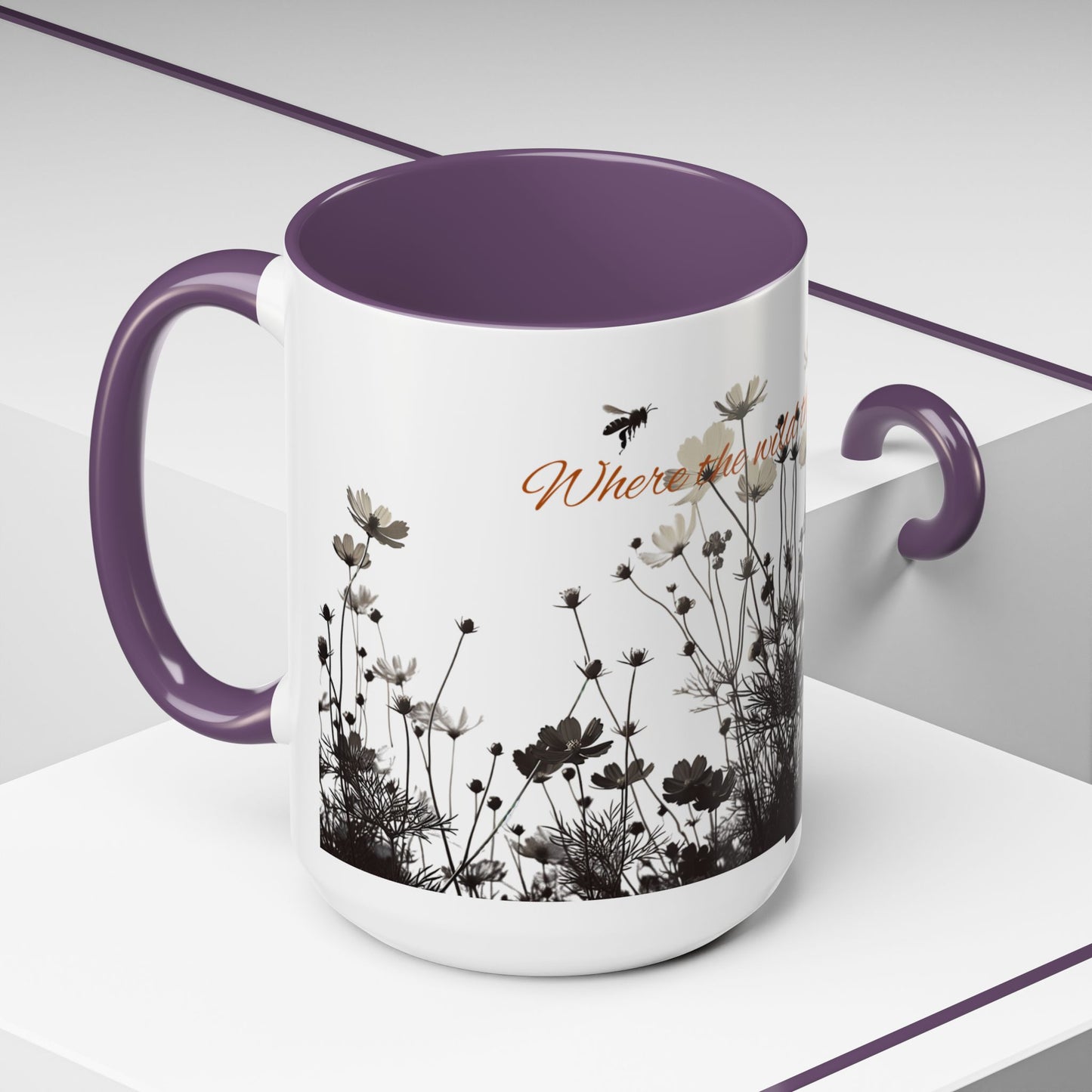 Floral Accent Coffee Mug