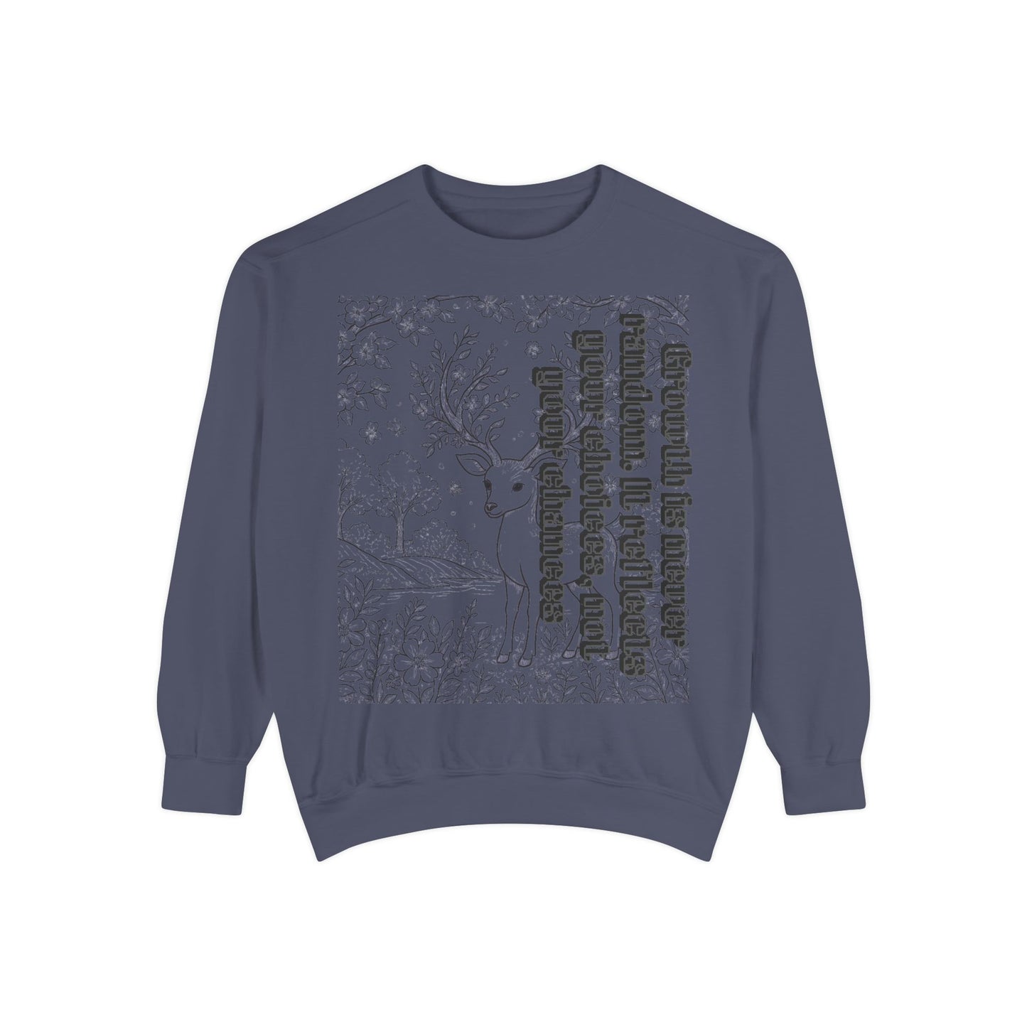 Whimsical Deer Sweatshirt | Cozy Casual Wear, Gift for Nature Lovers, Fall Fashion, Unique Artwork, Unisex Style