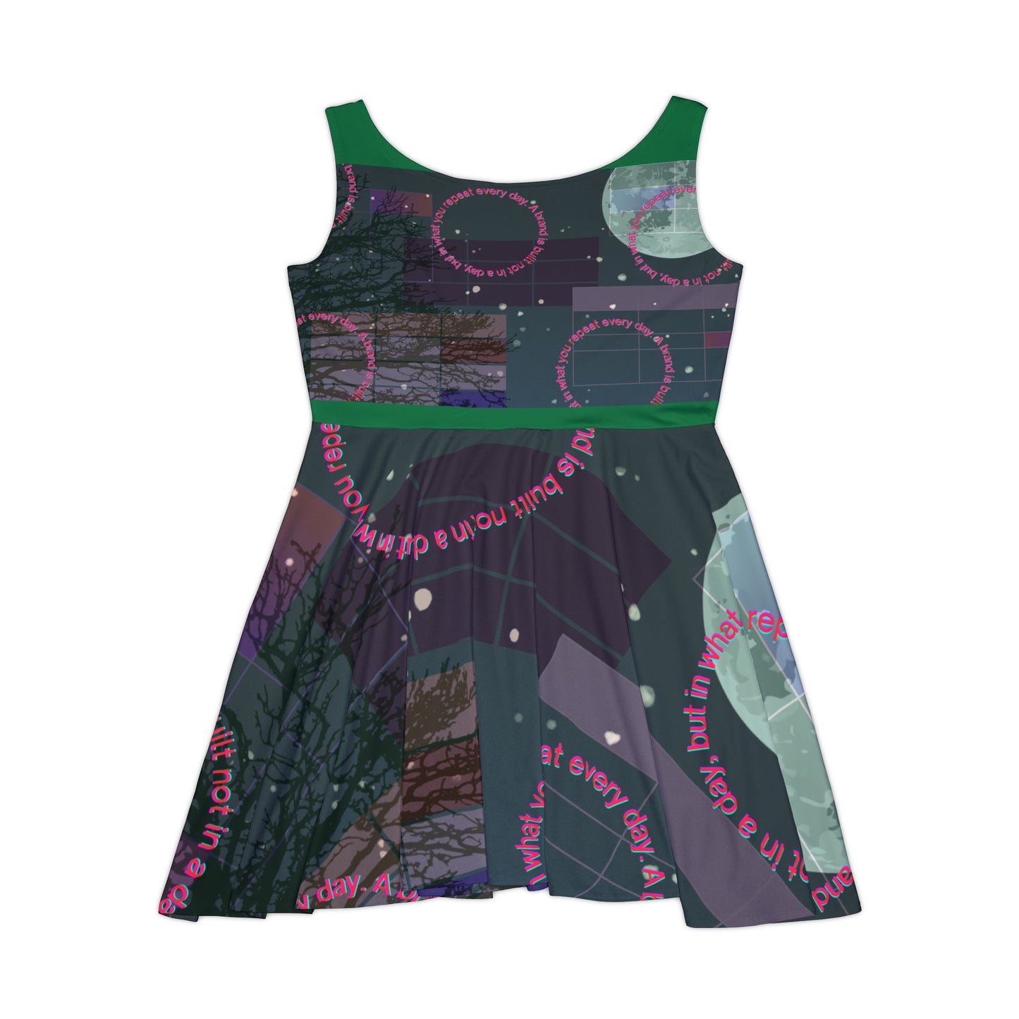 Cosmic Dreams Women's Skater Dress - Nostalgic Aesthetic Fashion, Perfect for Casual Outings, Summer Parties, Festivals, and Date Nights