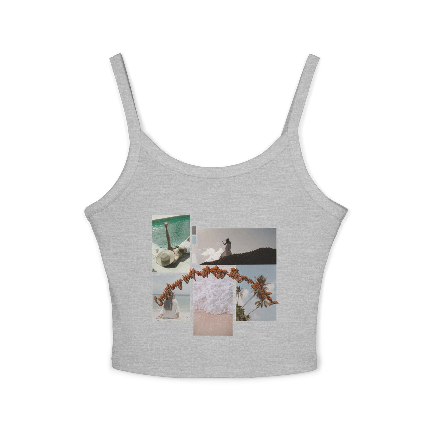 Chic Women's Spaghetti Strap Tank Top, Summer Essential, Vacation Wear, Beach Party, Casual Outfit, Stylish Layering Top