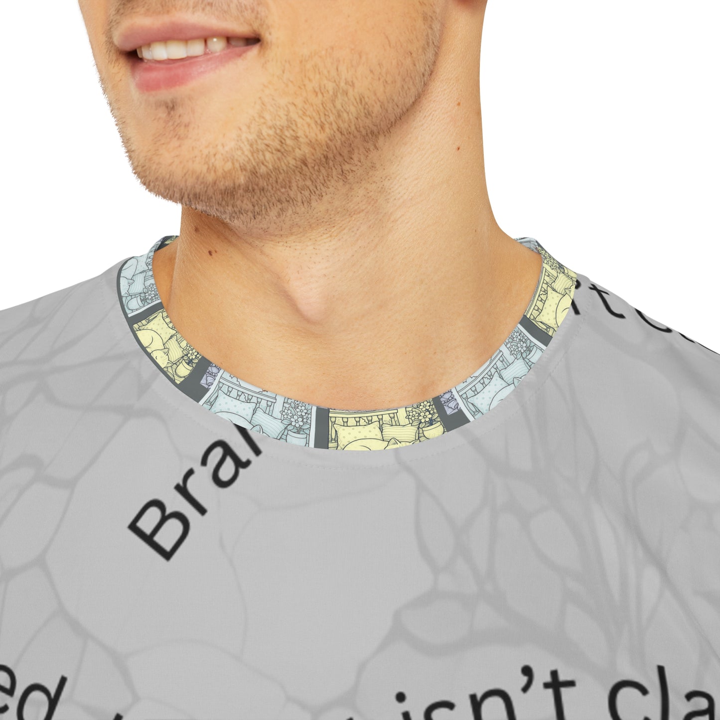 Stylish AOP Men's Polyester Tee with Inspirational Quote: Perfect for Casual Outings, Themed Parties, Gifts, & More