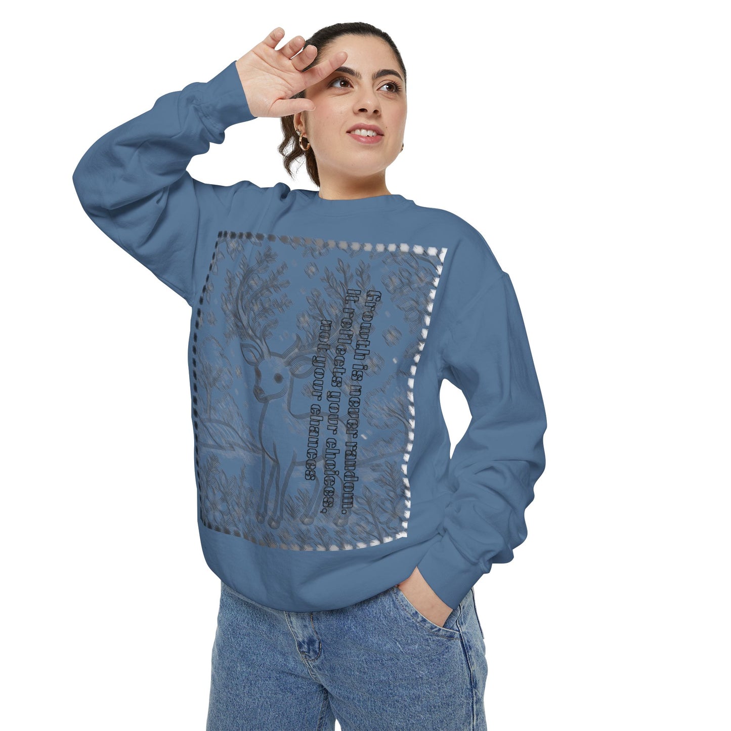 Stylish Unisex Sweatshirt with Deer Design, Cozy Autumn Loungewear, Gift for Him/Her, Perfect for Holidays, Nature Lovers