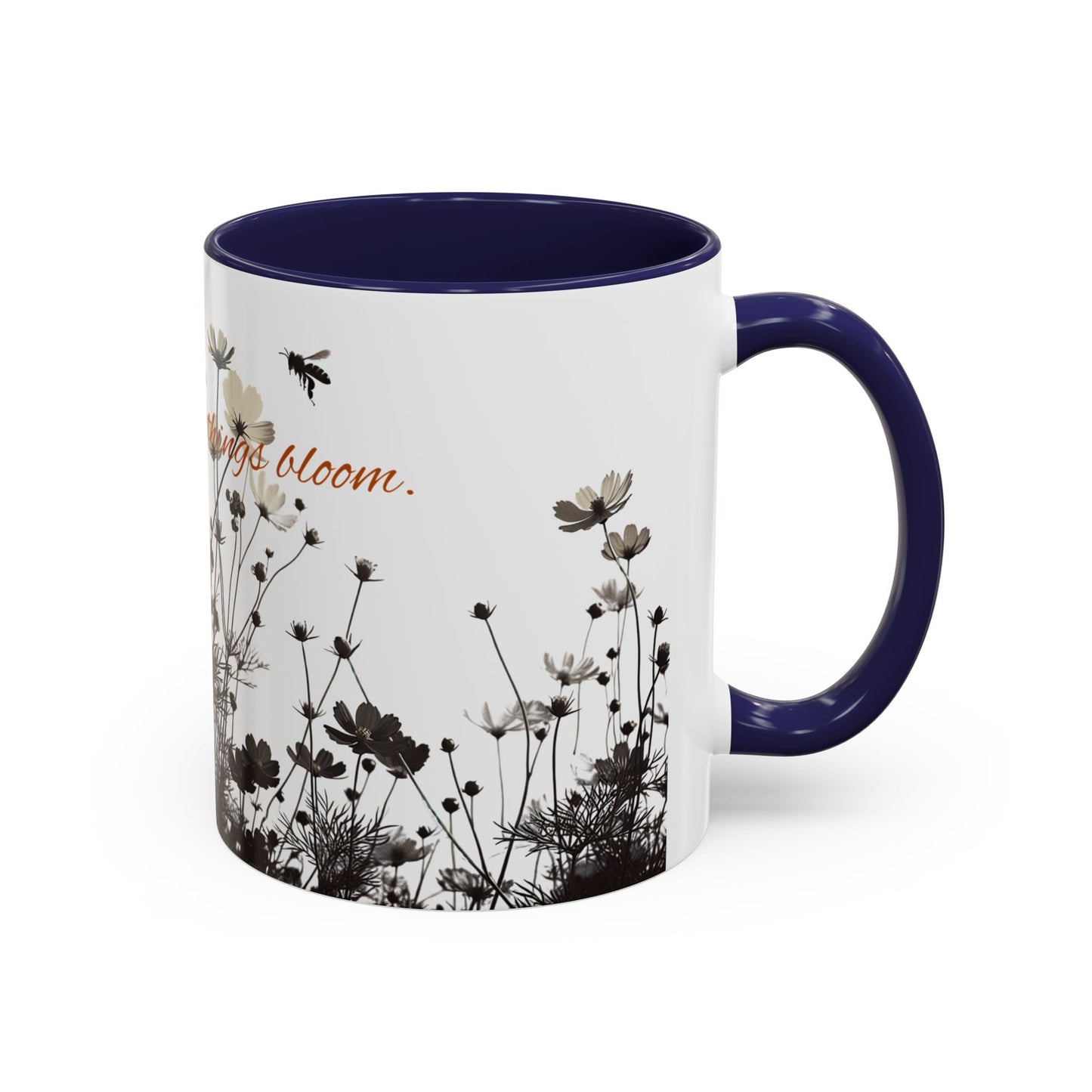 Floral Accent Coffee Mug