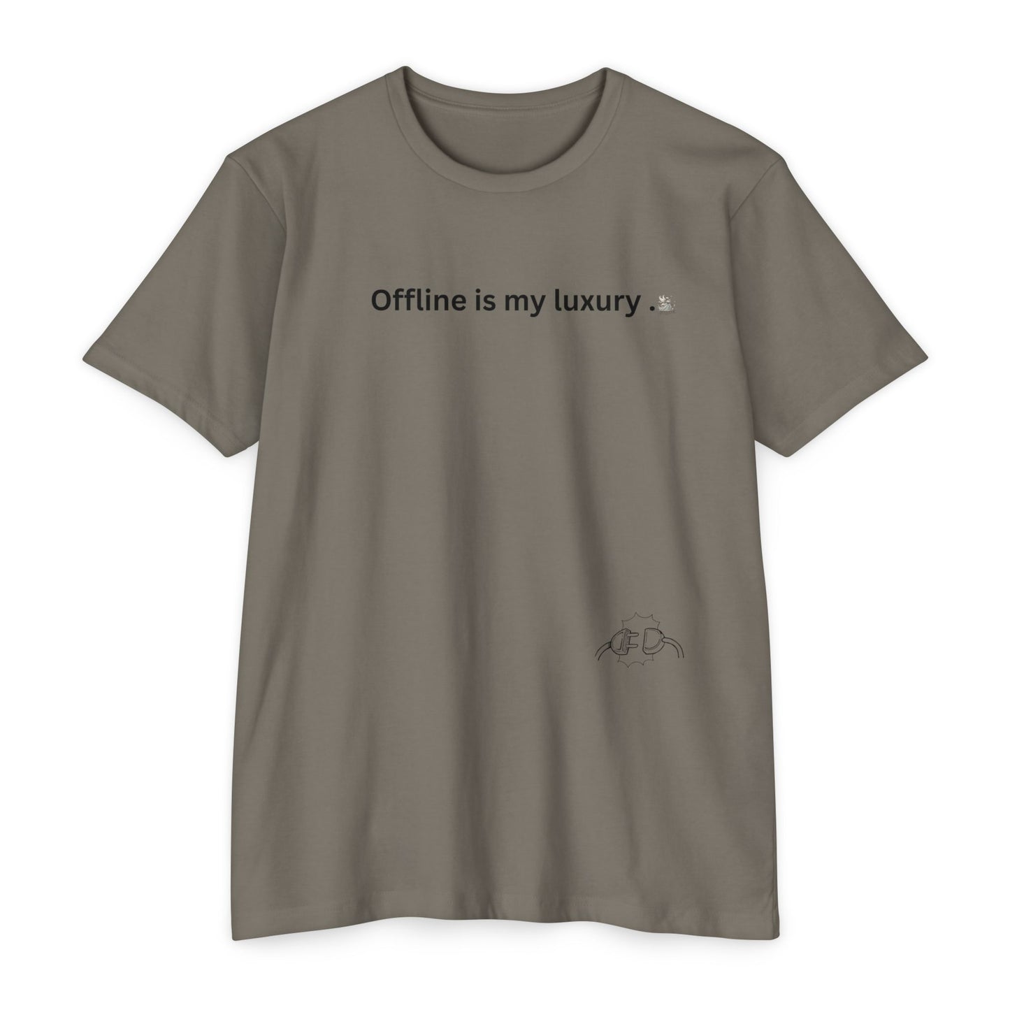 Unisex Relaxed Fit T-Shirt - "Offline is my luxury" - Casual Wear, Gift for Nature Lovers, Mindfulness Apparel, Vintage Style Tee, [...]