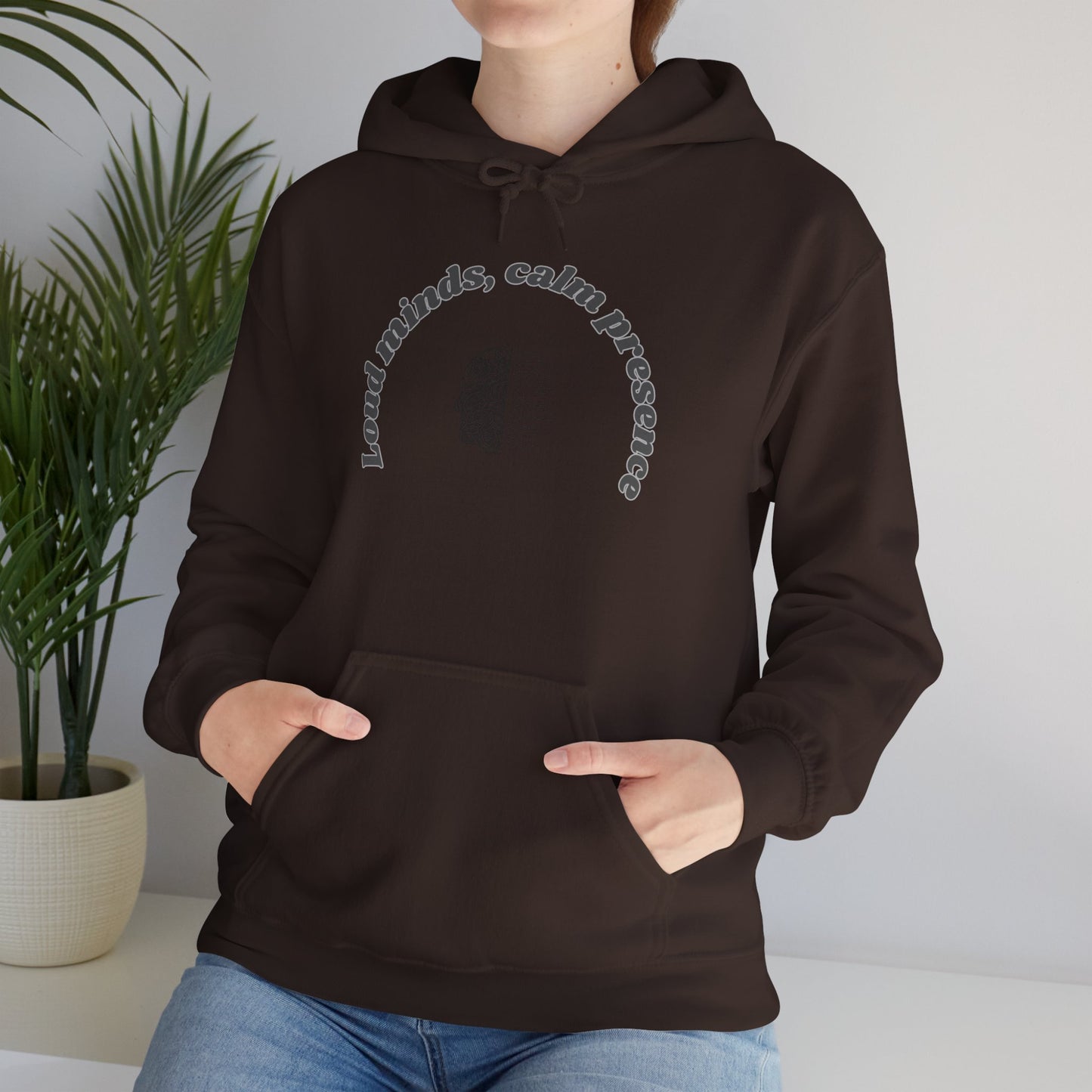 Calming Presence Hoodie - Unisex Heavy Blend™ Sweatshirt, Cozy Layer, Casual Wear, Mindfulness Gift, Relaxation Apparel