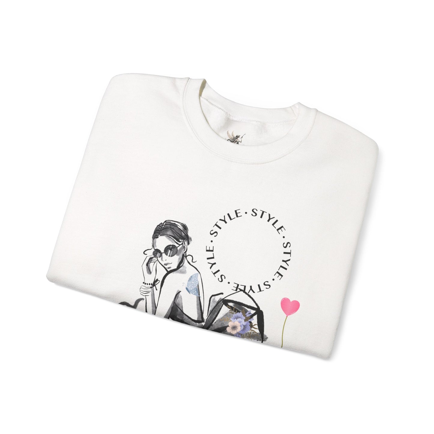 Chic Fashionista Crewneck Sweatshirt, Cozy Gift for Her, Perfect for Fashion Lovers, Trendy Sweatshirt, Stylish Casual Wear