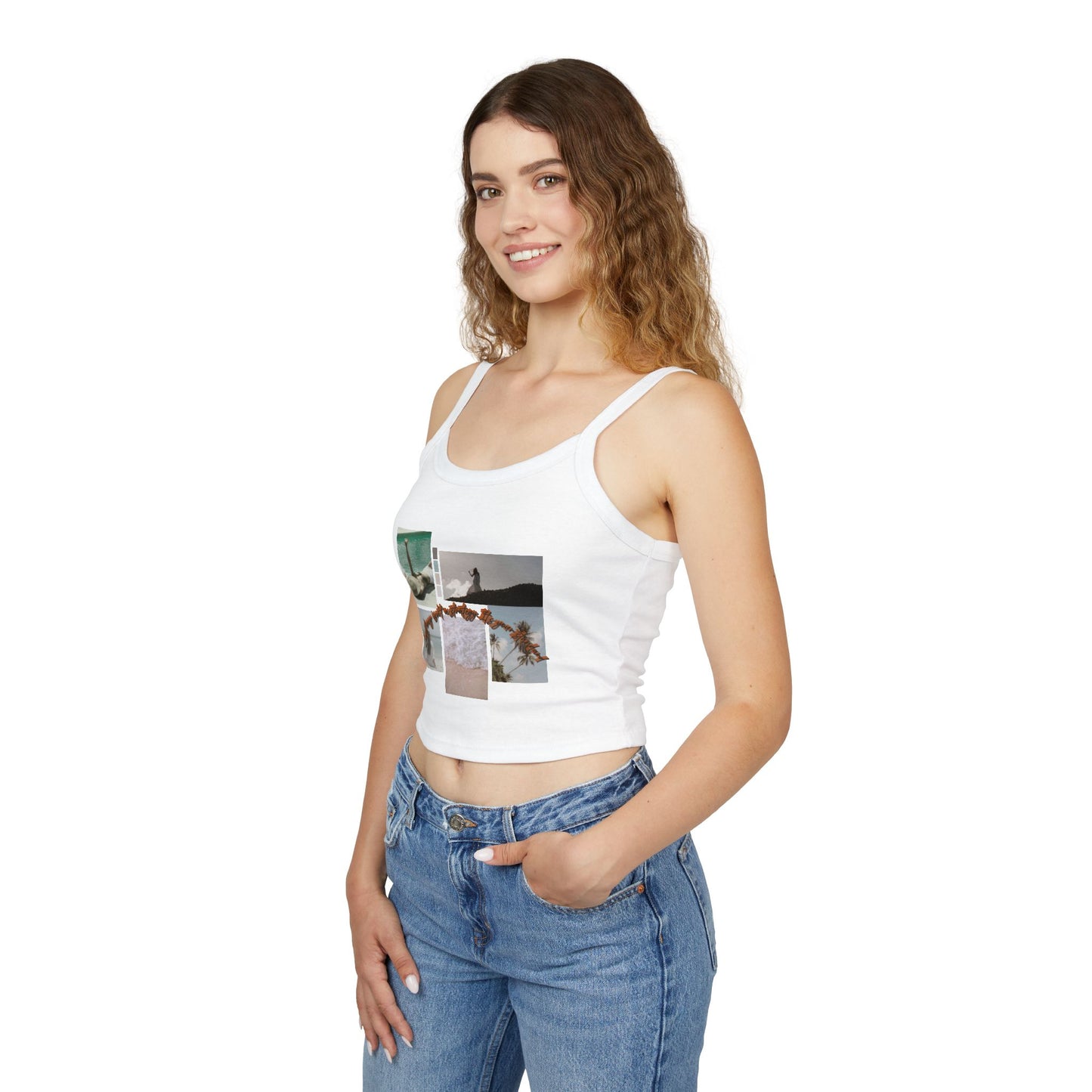Chic Women's Spaghetti Strap Tank Top, Summer Essential, Vacation Wear, Beach Party, Casual Outfit, Stylish Layering Top