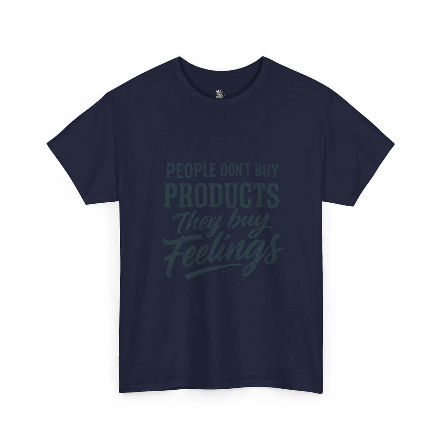 Unisex Heavy Cotton Tee: 'People Don't Buy Products, They Buy Feelings' - Casual Fashion, Gift Idea, Everyday Wear, Comfortable Style, [...]