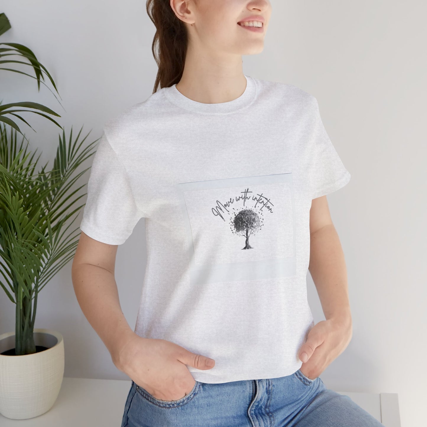 Minimalist Nature-Inspired Unisex Tee, Botanical Graphic Tee, Casual T-Shirt, Gift for Nature Lovers, Spring & Summer Wear