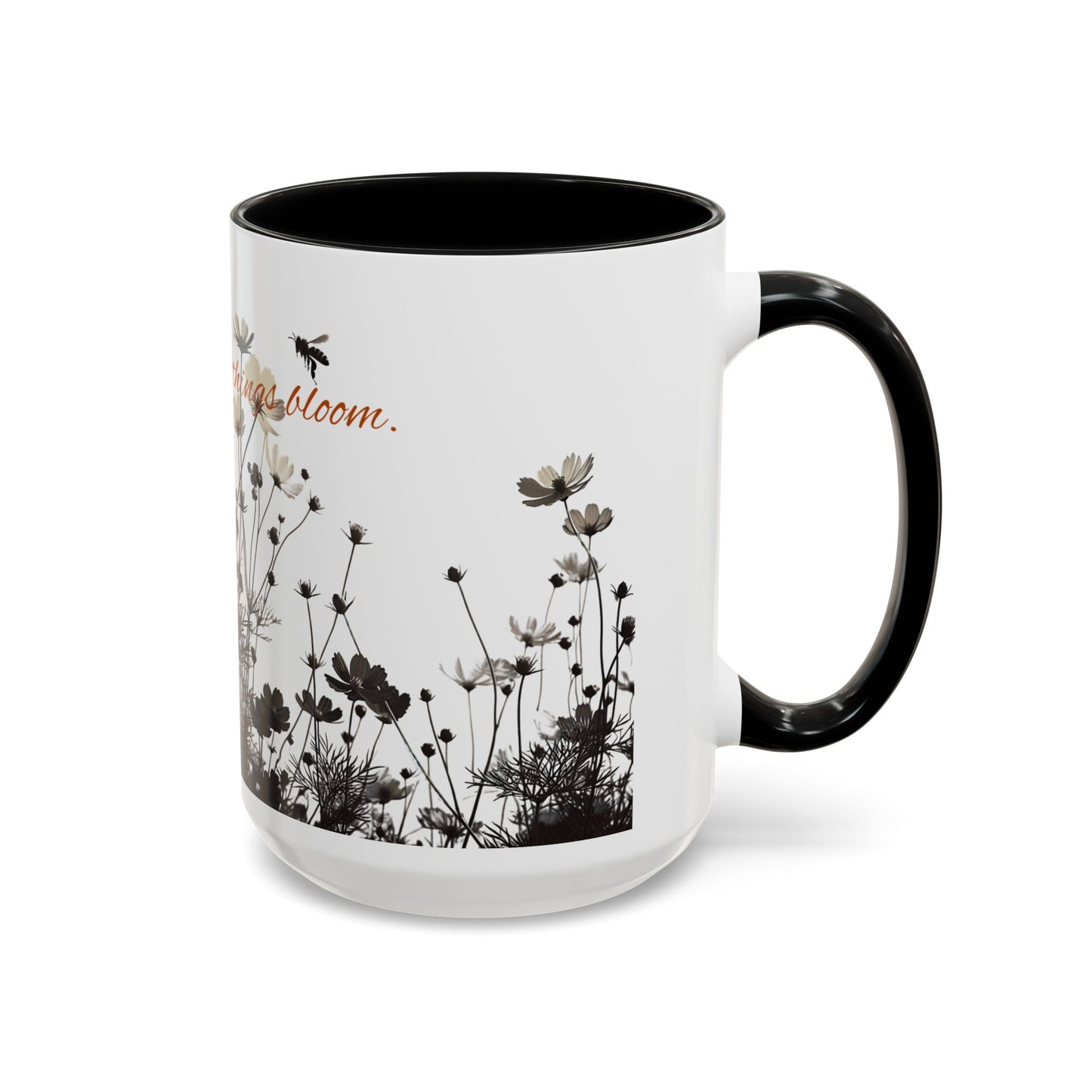Floral Accent Coffee Mug