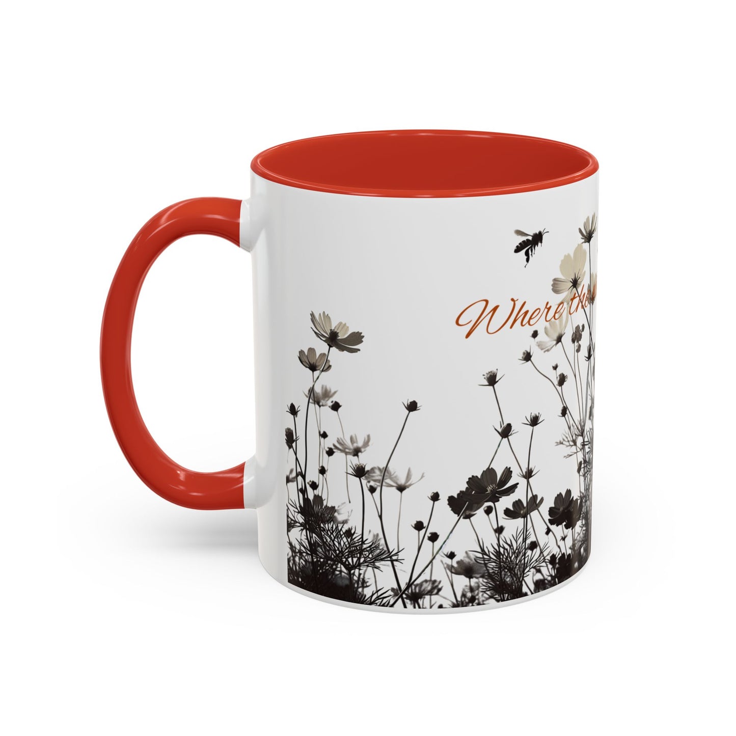 Floral Accent Coffee Mug