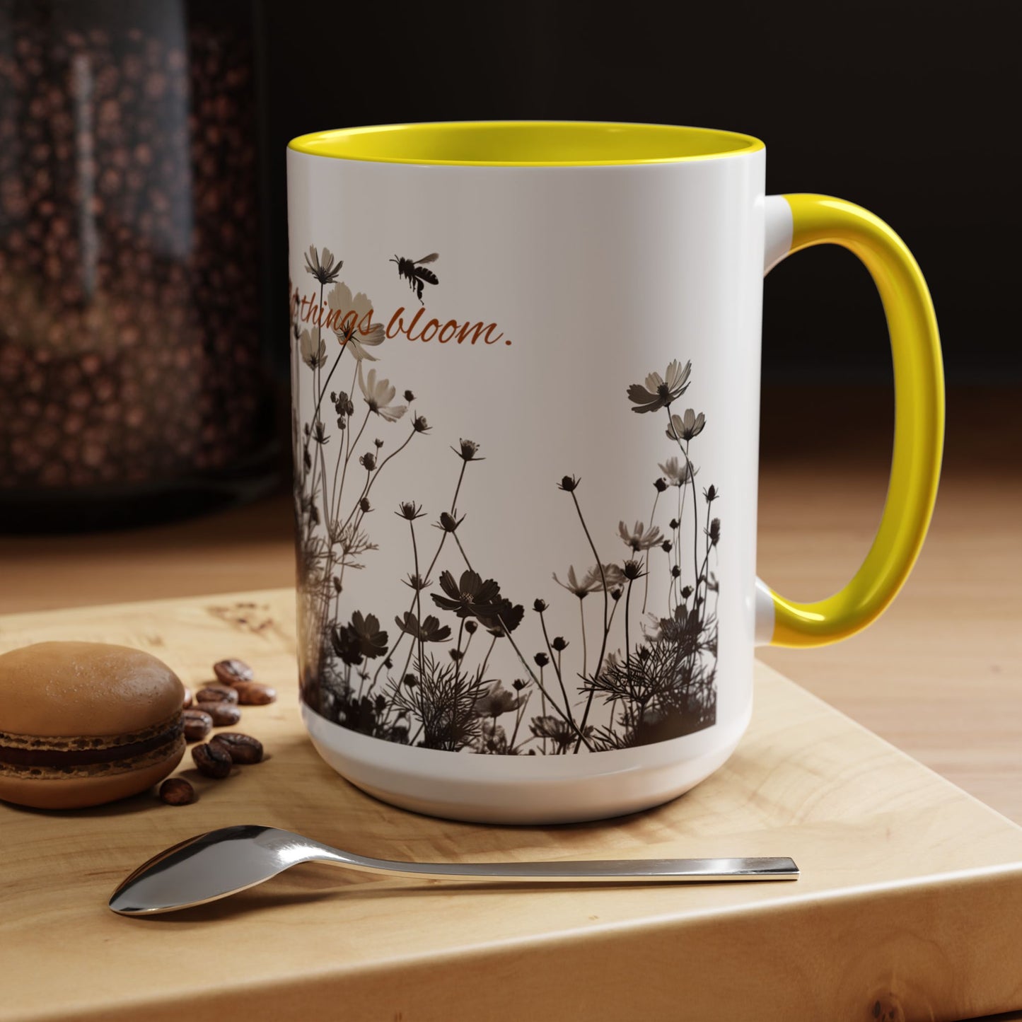 Floral Accent Coffee Mug