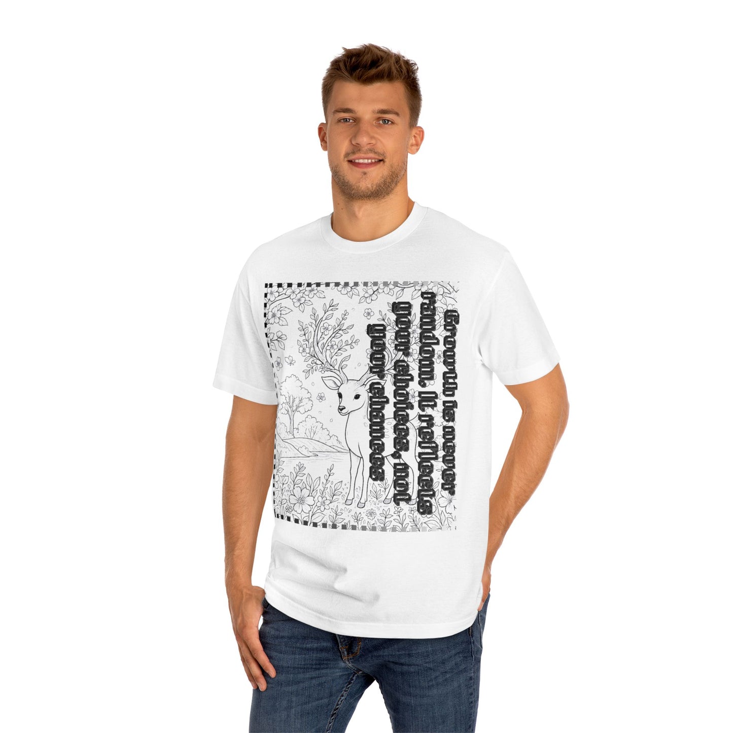 Whimsical Deer Unisex Classic Tee, Nature Lovers Shirt, Gift for Animal Enthusiasts, Eco-Friendly Fashion, Casual Wear