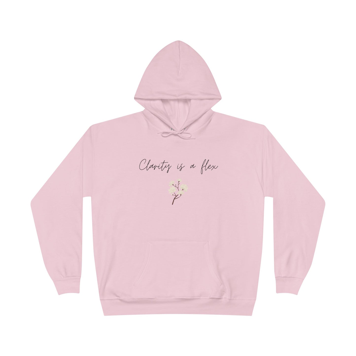 Charity Is a Flower Hoodie — Minimal Floral Charity Quote Pullover