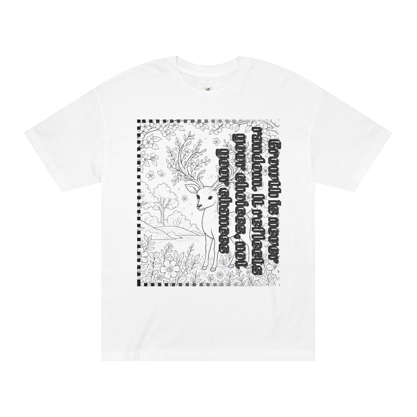 Whimsical Deer Unisex Classic Tee, Nature Lovers Shirt, Gift for Animal Enthusiasts, Eco-Friendly Fashion, Casual Wear