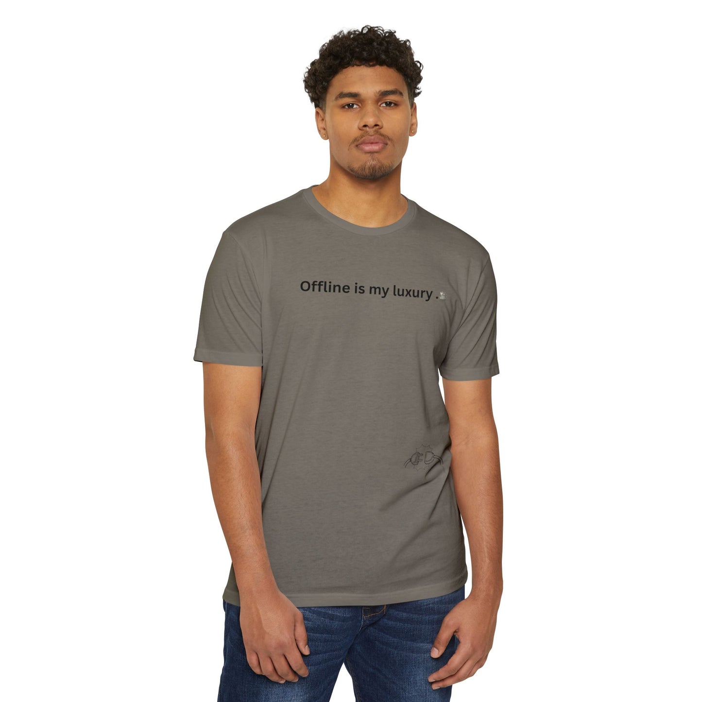 Unisex Relaxed Fit T-Shirt - "Offline is my luxury" - Casual Wear, Gift for Nature Lovers, Mindfulness Apparel, Vintage Style Tee, [...]