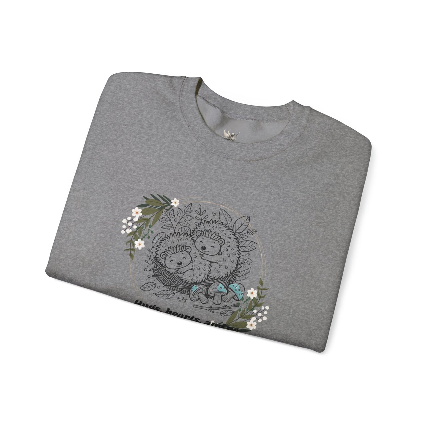 Hedgehog Sweatshirt - Valentine's Day Love Illustration
