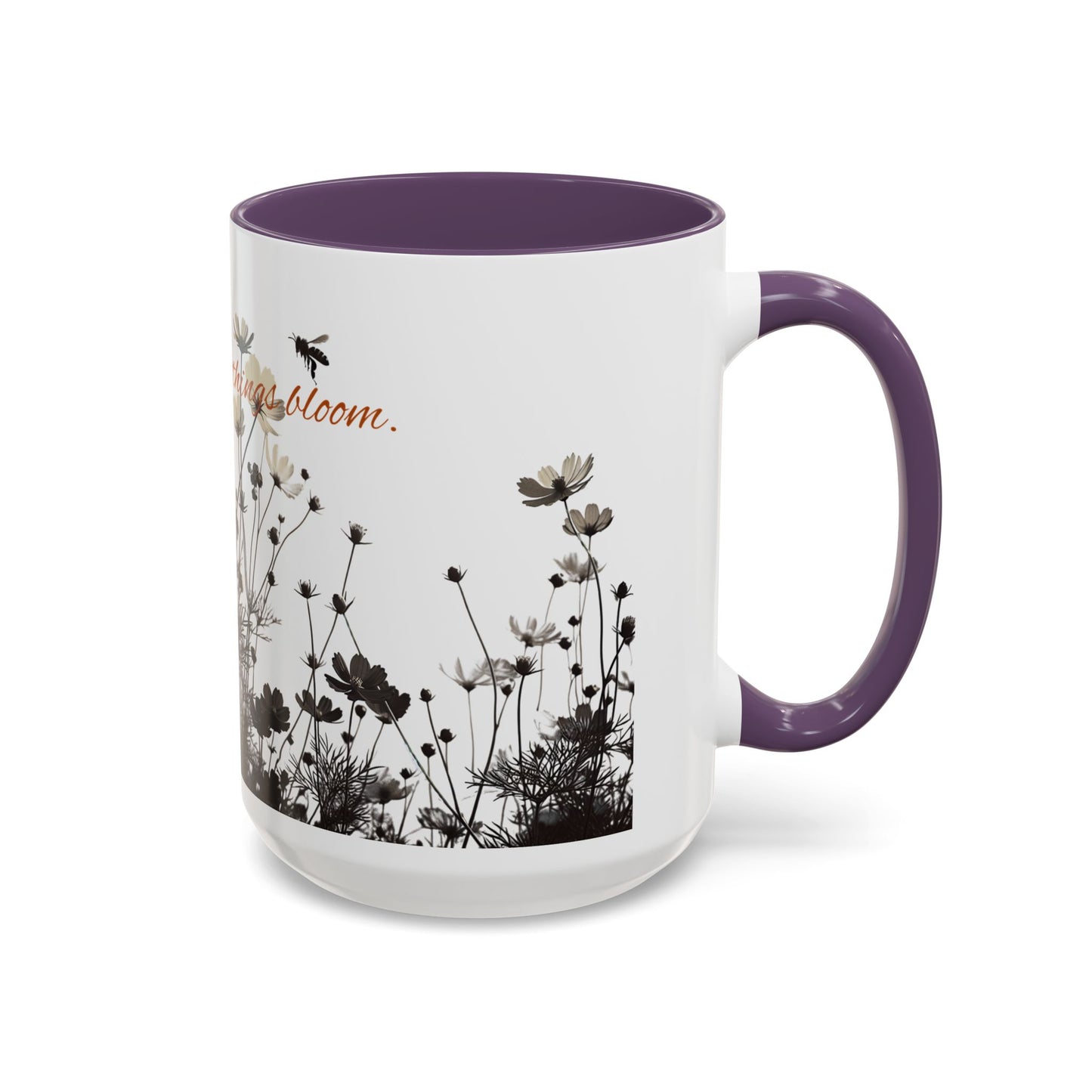 Floral Accent Coffee Mug