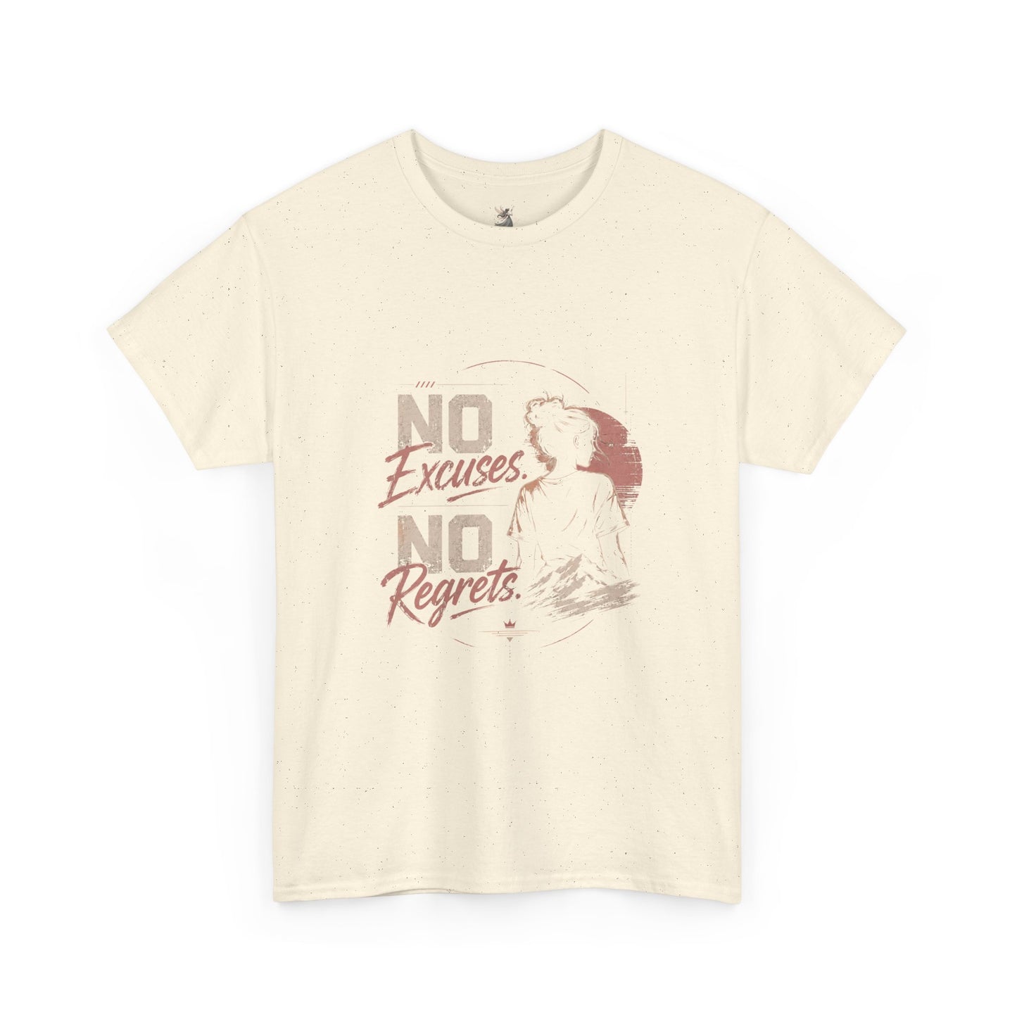 No Excuses No Regrets Tee | Motivational Graphic T-Shirt | Silhouette Design