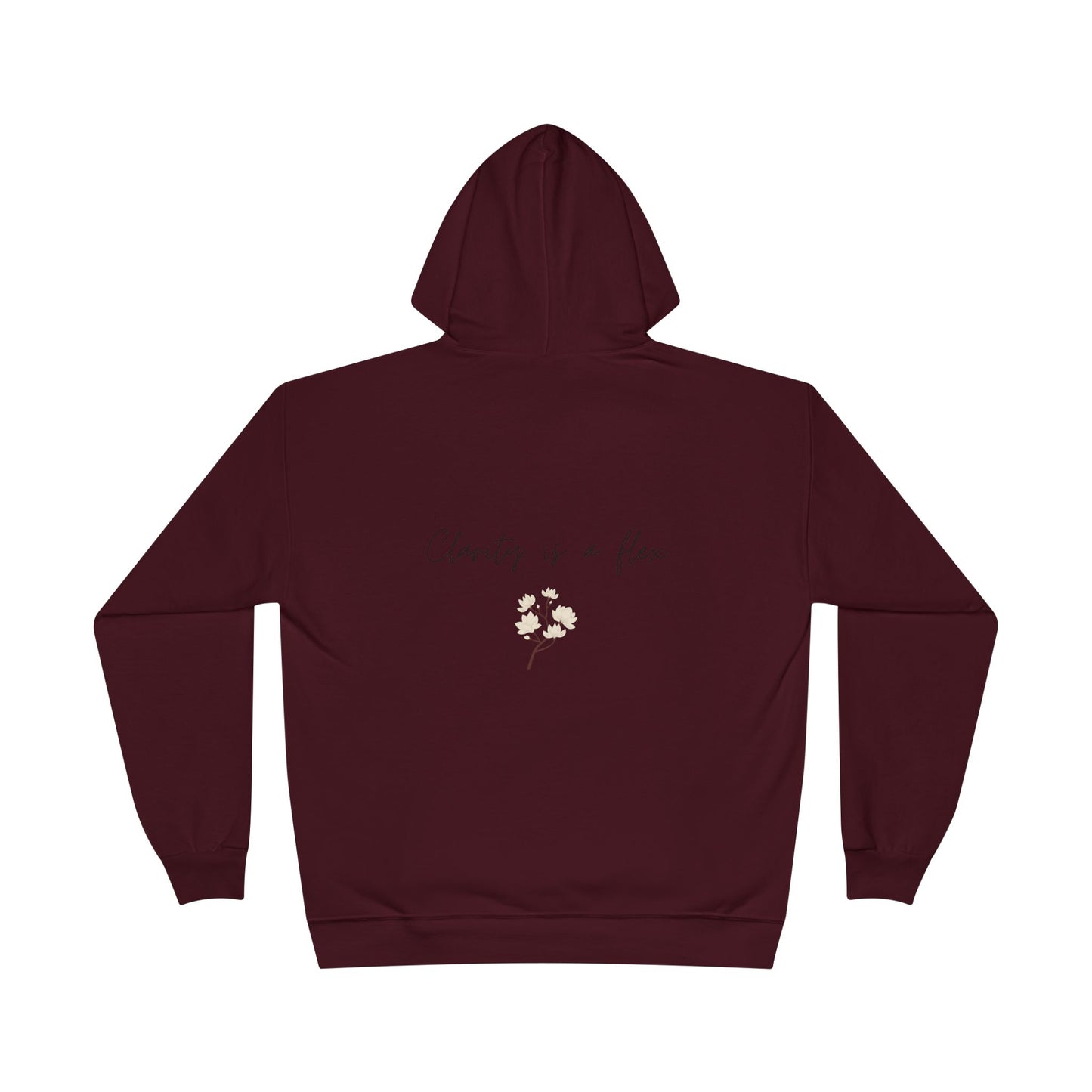 Charity Is a Flower Hoodie — Minimal Floral Charity Quote Pullover