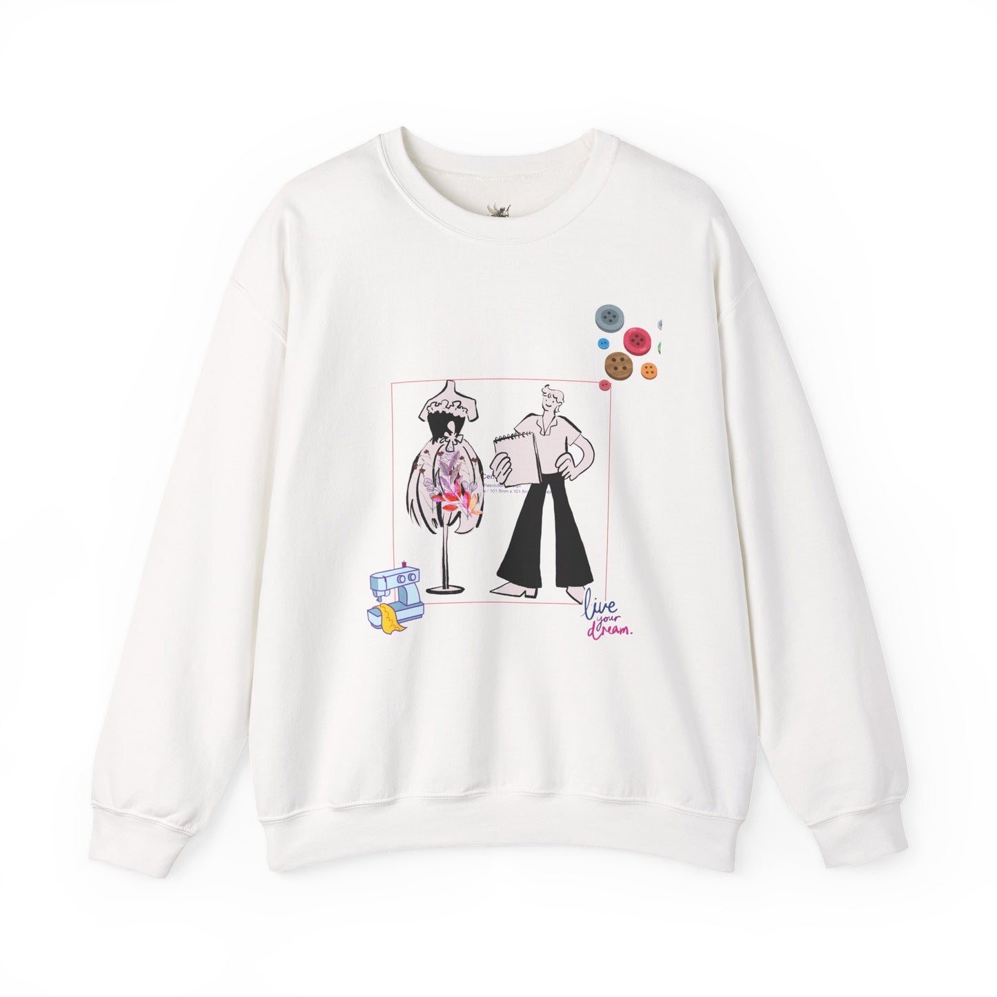 Chic Artistic Crewneck Sweatshirt - Unique Graphic Art, Cozy Gift for Art Lovers, Stylish Layering for Any Occasion, Trendy Sweatshirt